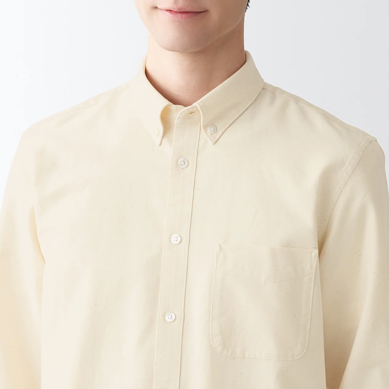 Men's Washed Oxford Collared Long Sleeve Button Down Shirt - Image 19