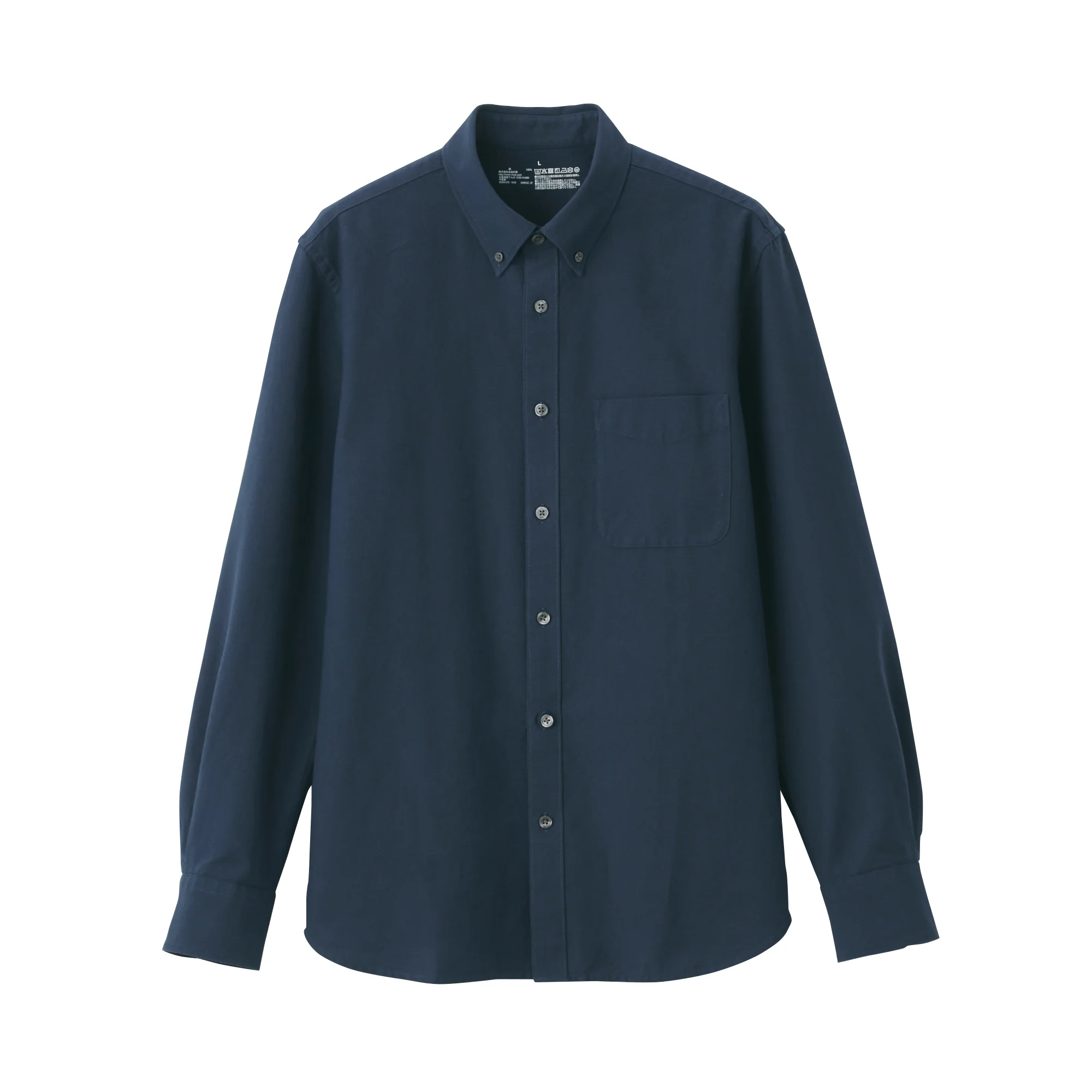 Men's Washed Oxford Collared Long Sleeve Button Down Shirt - Image 2