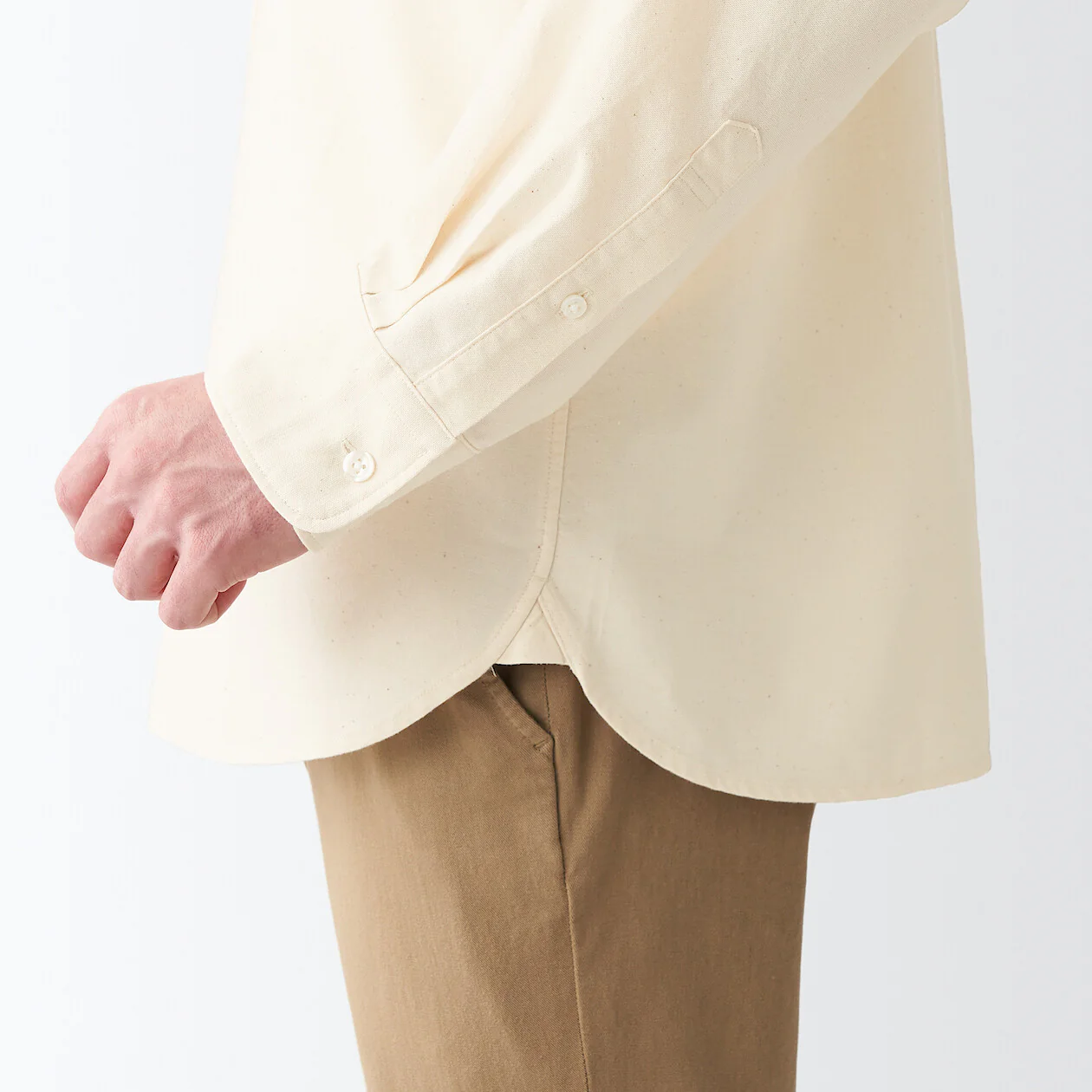 Men's Washed Oxford Collared Long Sleeve Button Down Shirt - Image 20