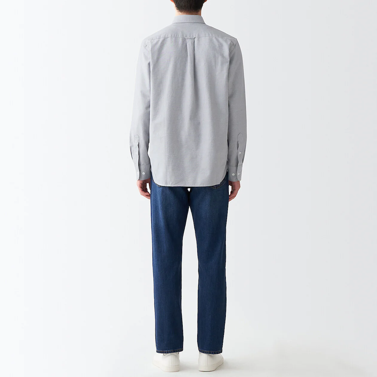 Men's Washed Oxford Collared Long Sleeve Button Down Shirt - Image 6