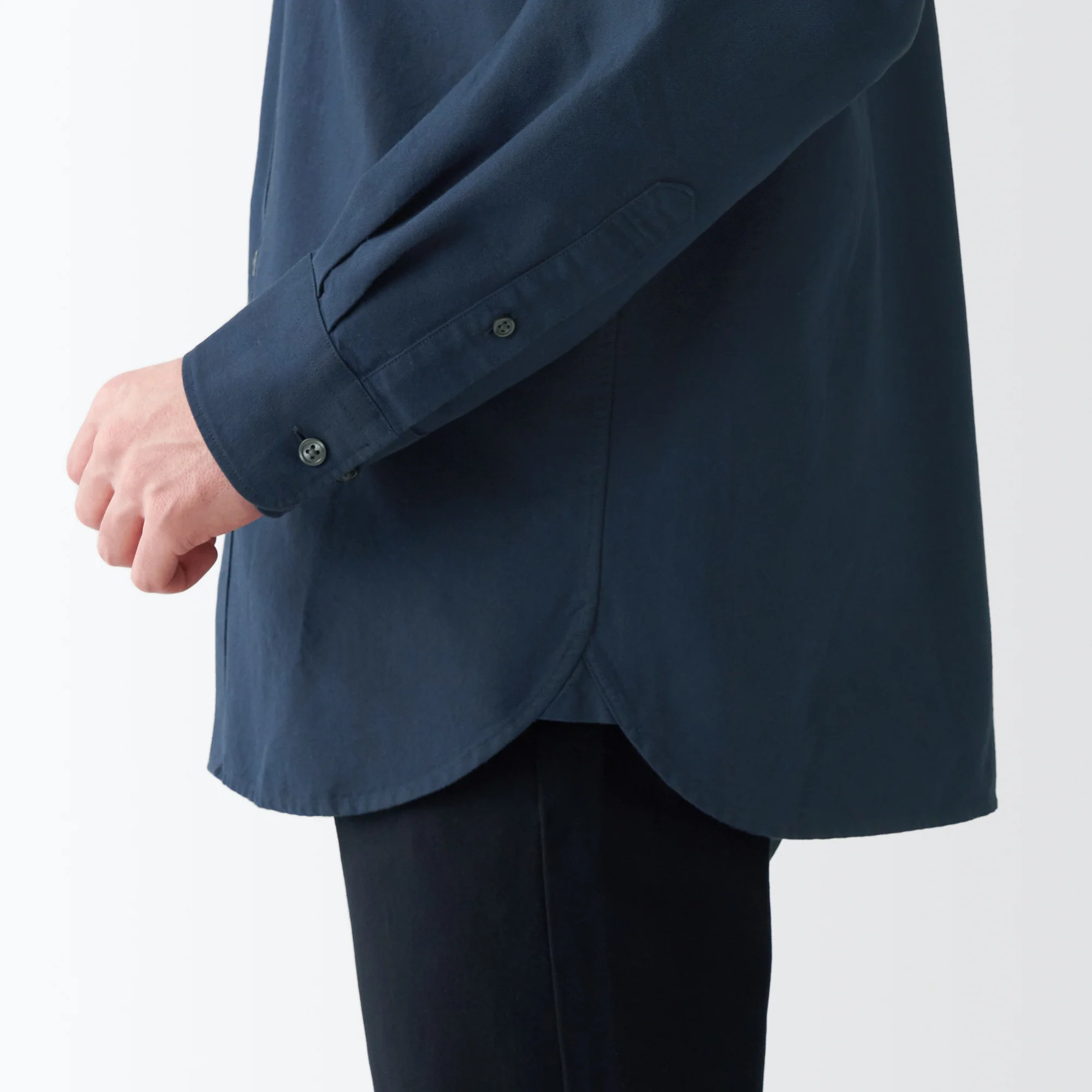 Men's Washed Oxford Collared Long Sleeve Button Down Shirt - Image 70