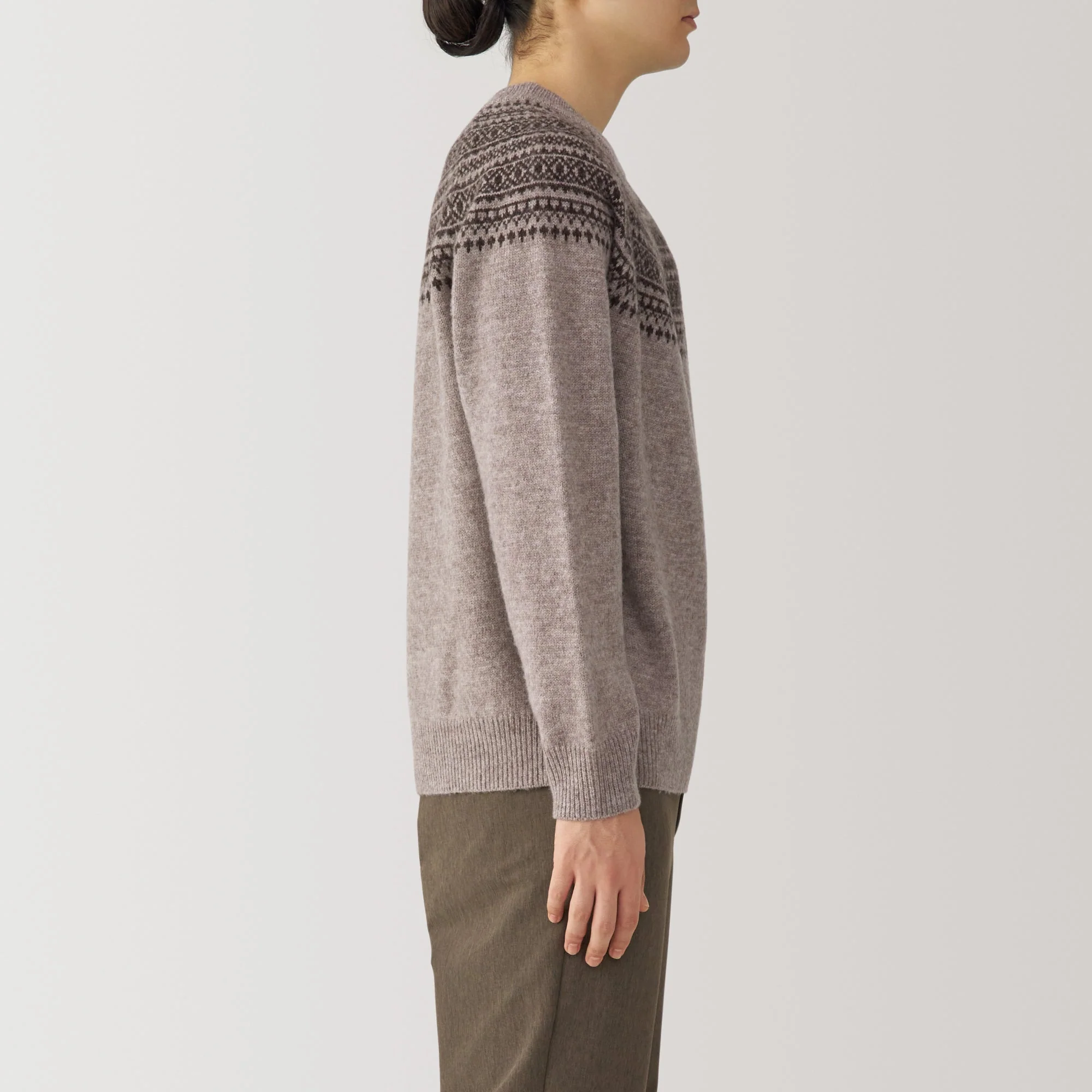 Men's Andes Wool Brushed Weave Crewneck Sweater - Image 12
