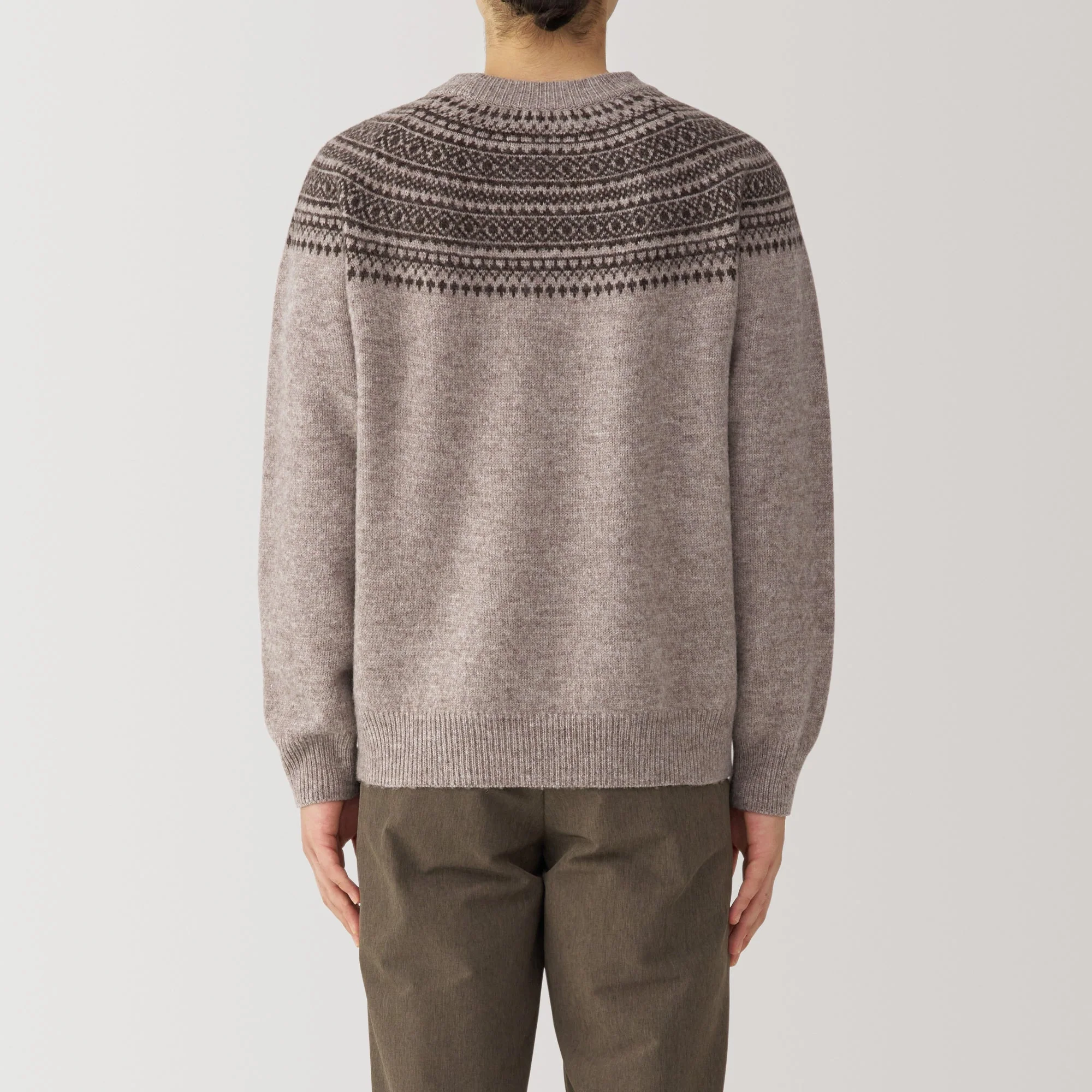 Men's Andes Wool Brushed Weave Crewneck Sweater - Image 13