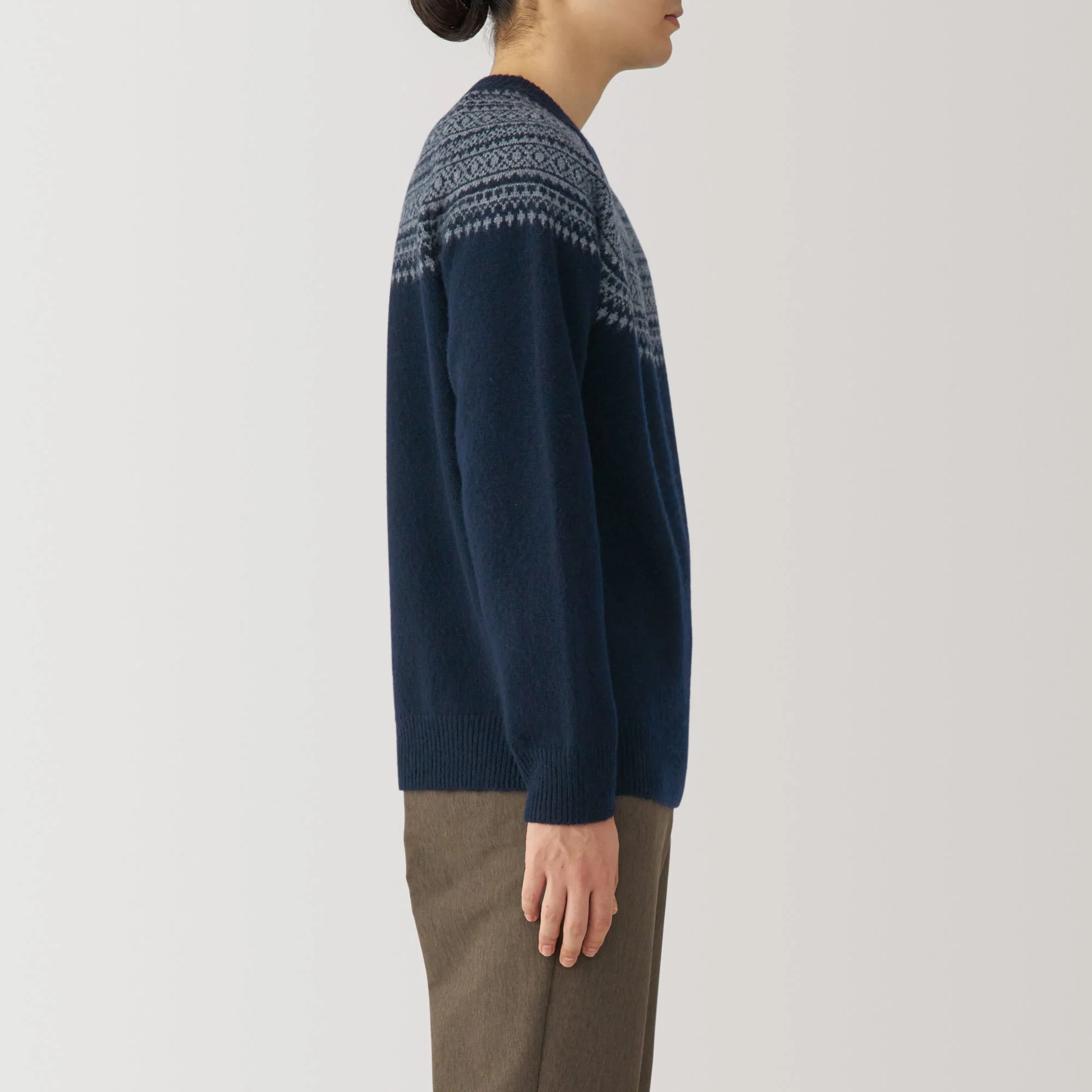 Men's Andes Wool Brushed Weave Crewneck Sweater - Image 5