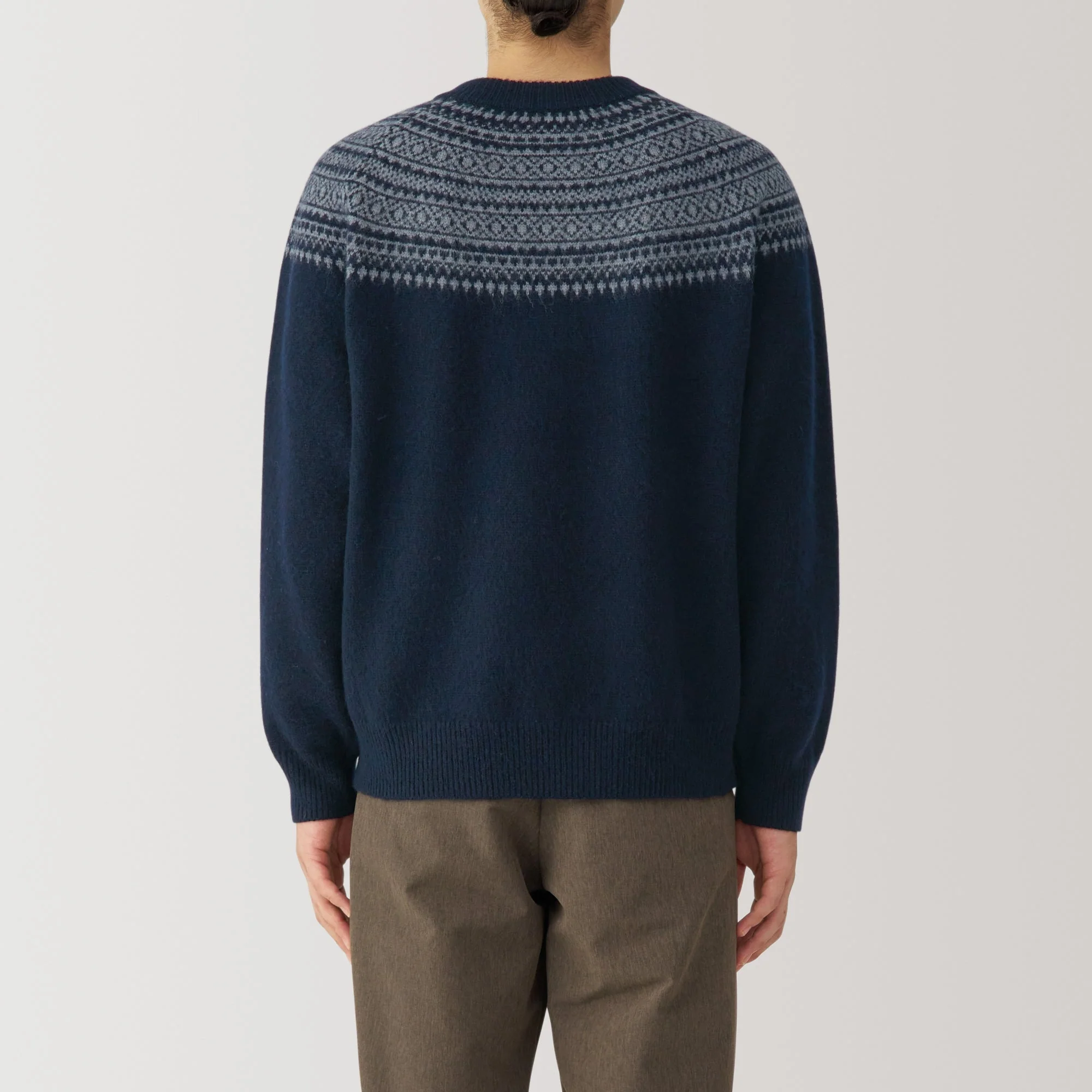 Men's Andes Wool Brushed Weave Crewneck Sweater - Image 6