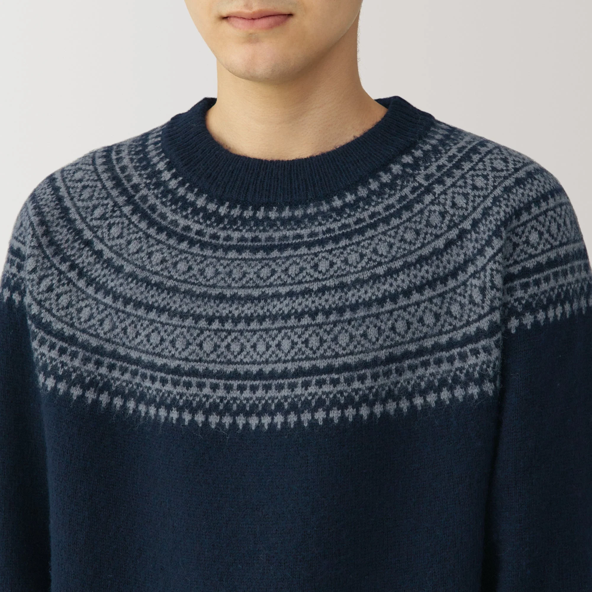 Men's Andes Wool Brushed Weave Crewneck Sweater - Image 7