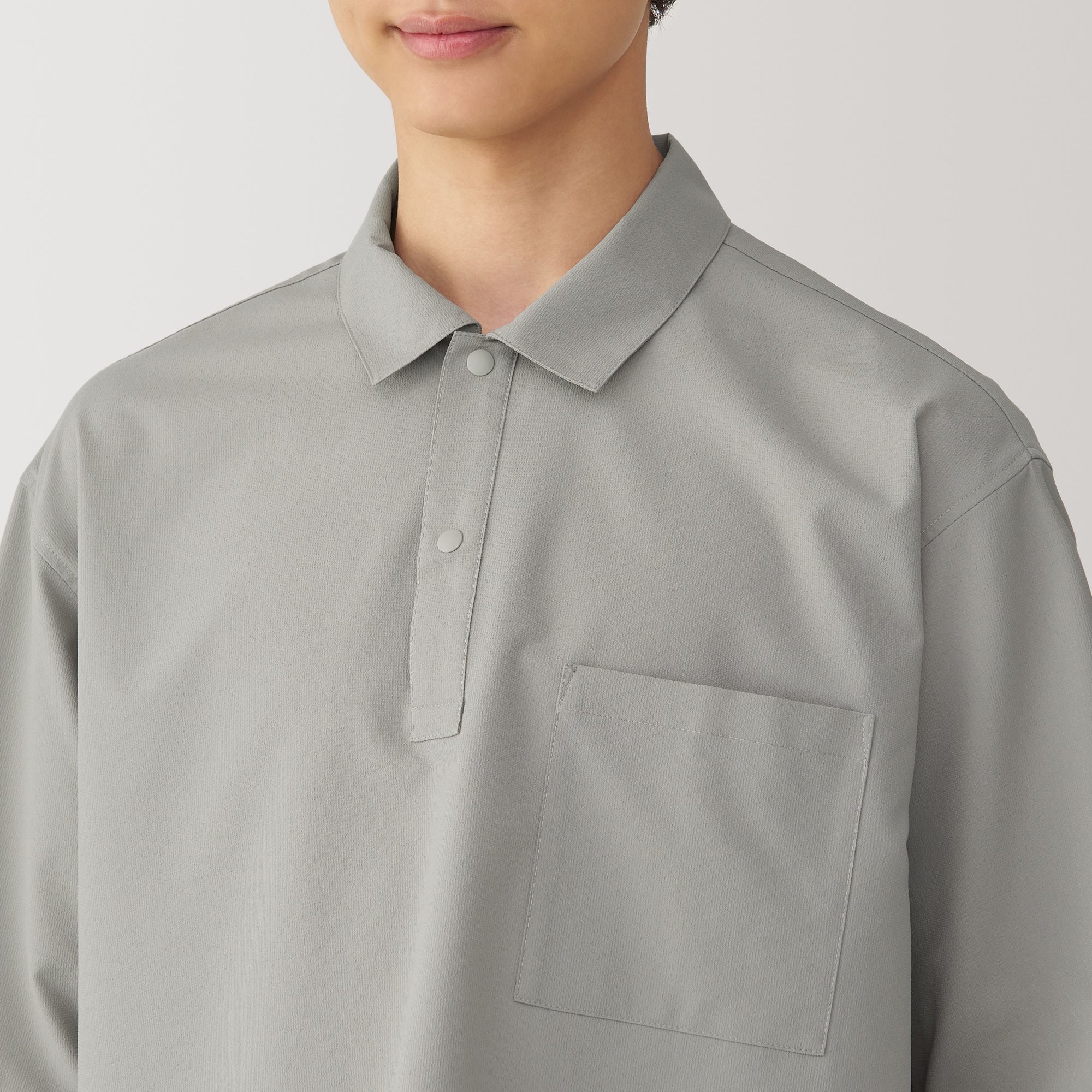 Men's Breathable Wide Half Sleeve Woven Polo Shirt - Image 15