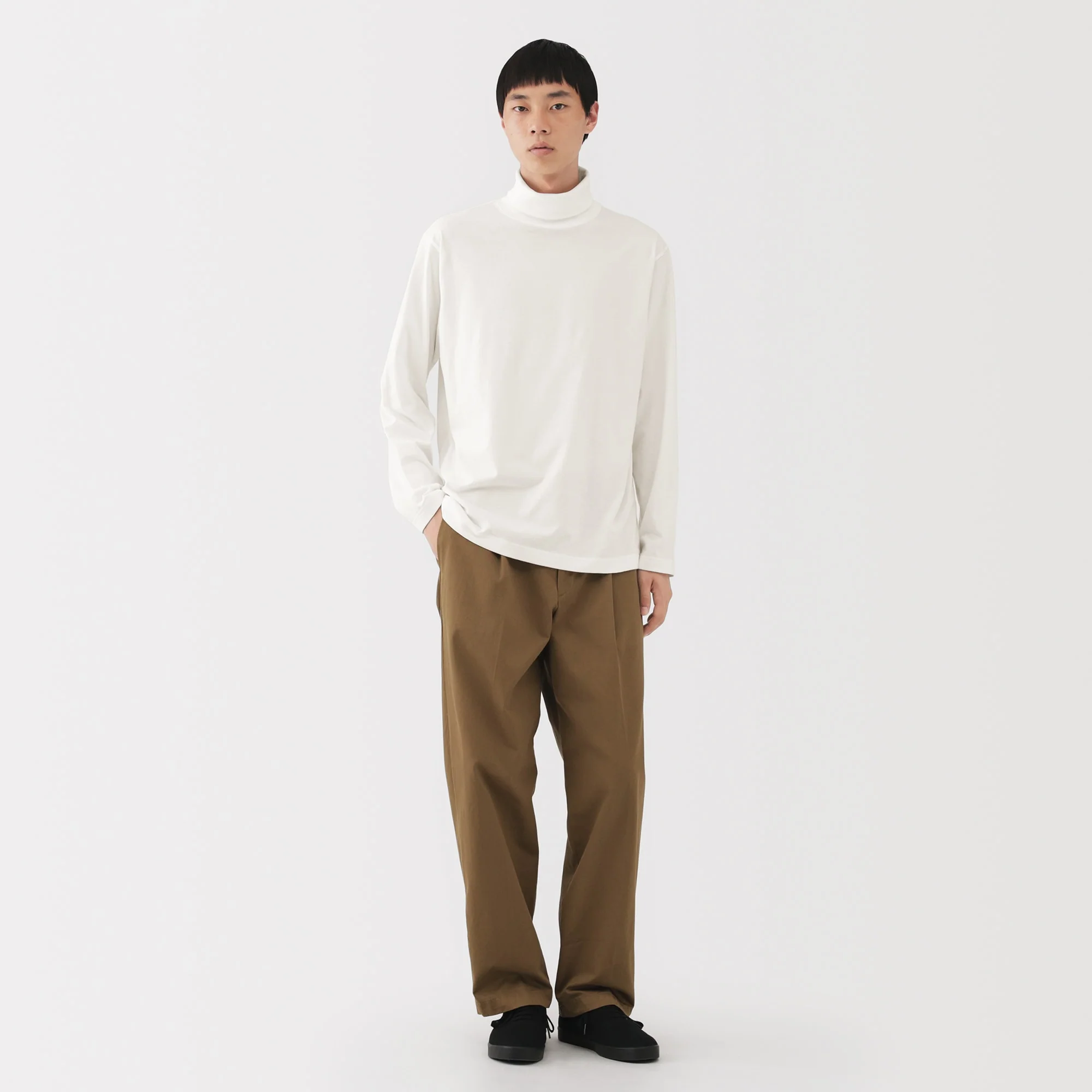 Men's Brushed Turtleneck T-Shirt - Image 4