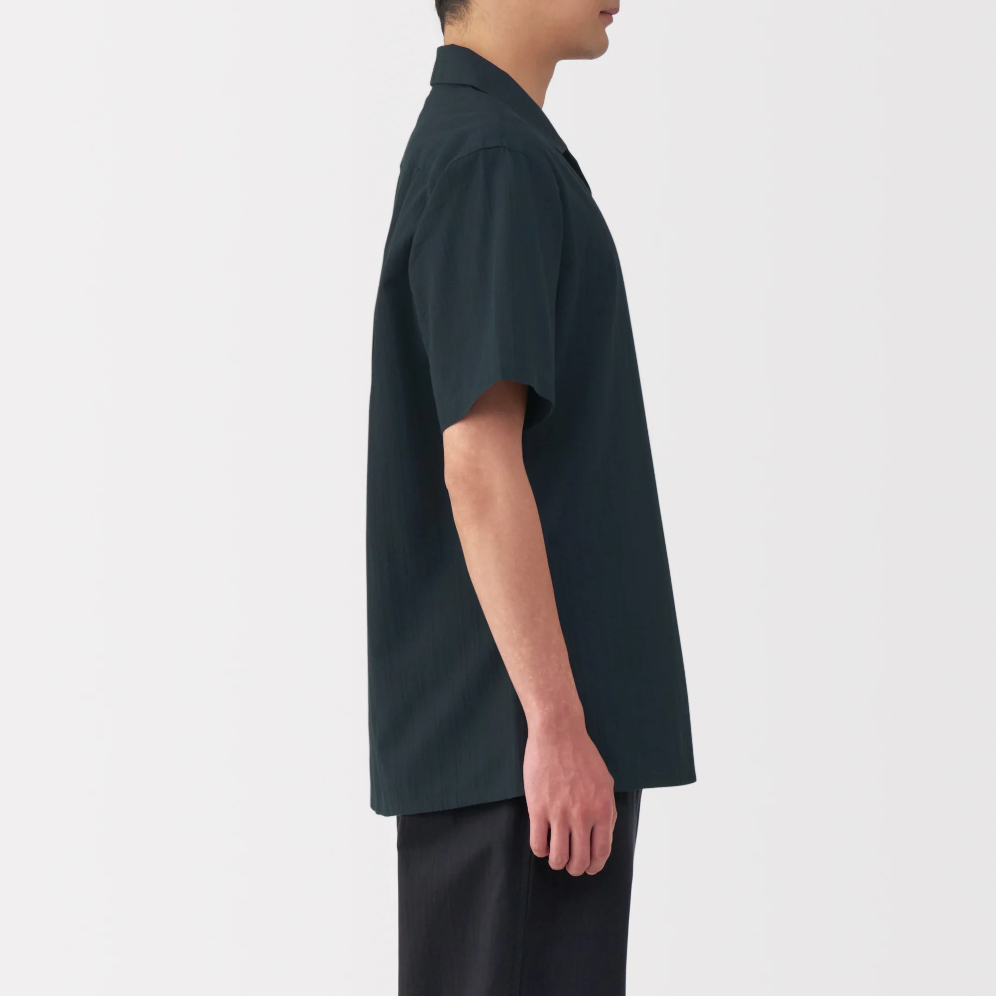 Men's Dobby Open Collar Shirt - Image 14