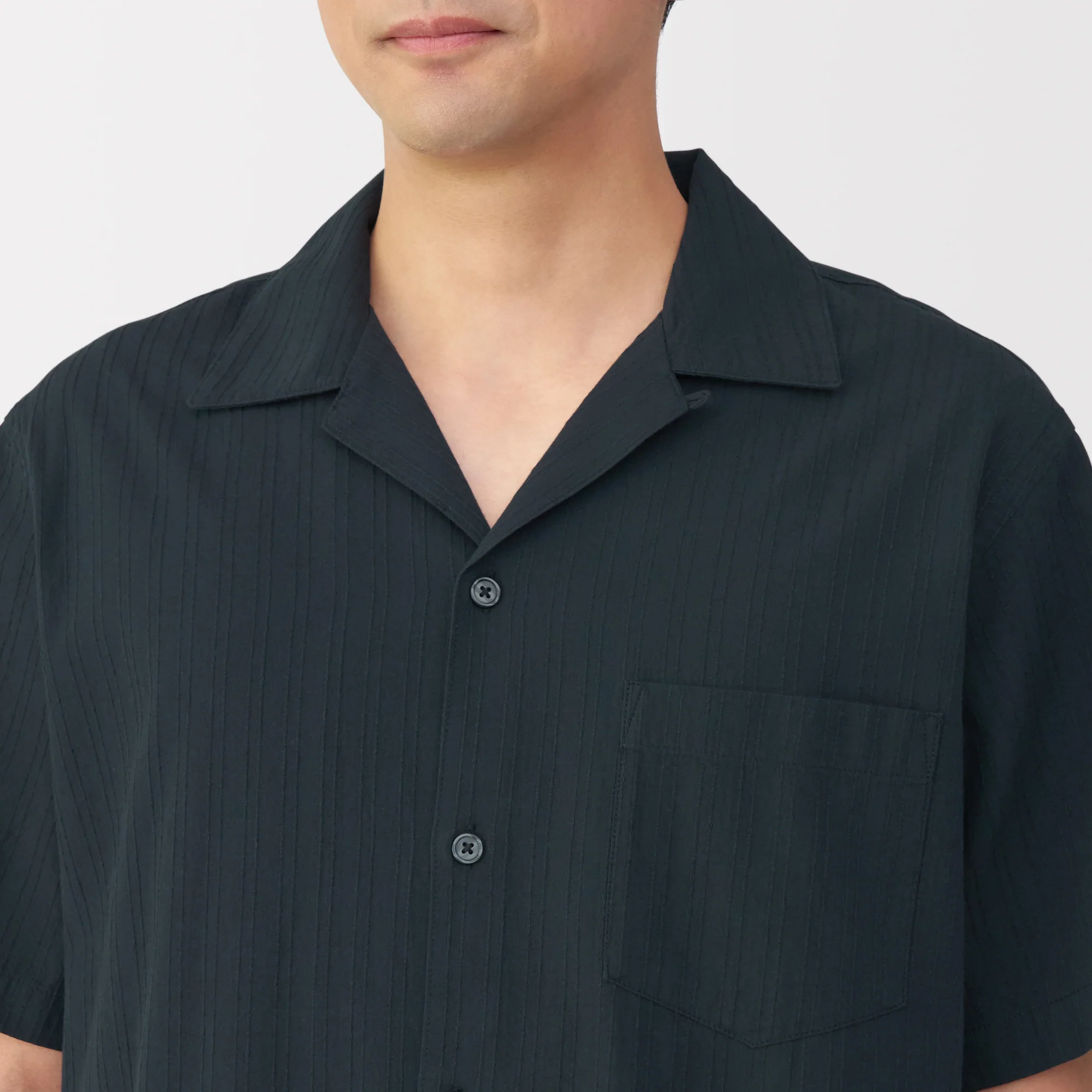 Men's Dobby Open Collar Shirt - Image 16