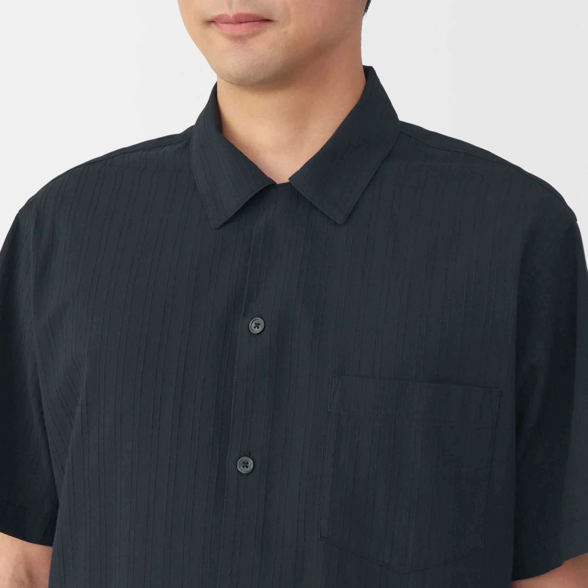 Men's Dobby Open Collar Shirt - Image 17