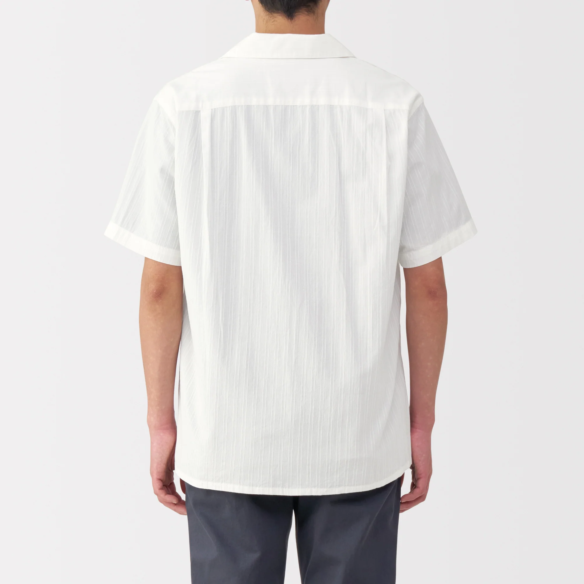 Men's Dobby Open Collar Shirt - Image 6