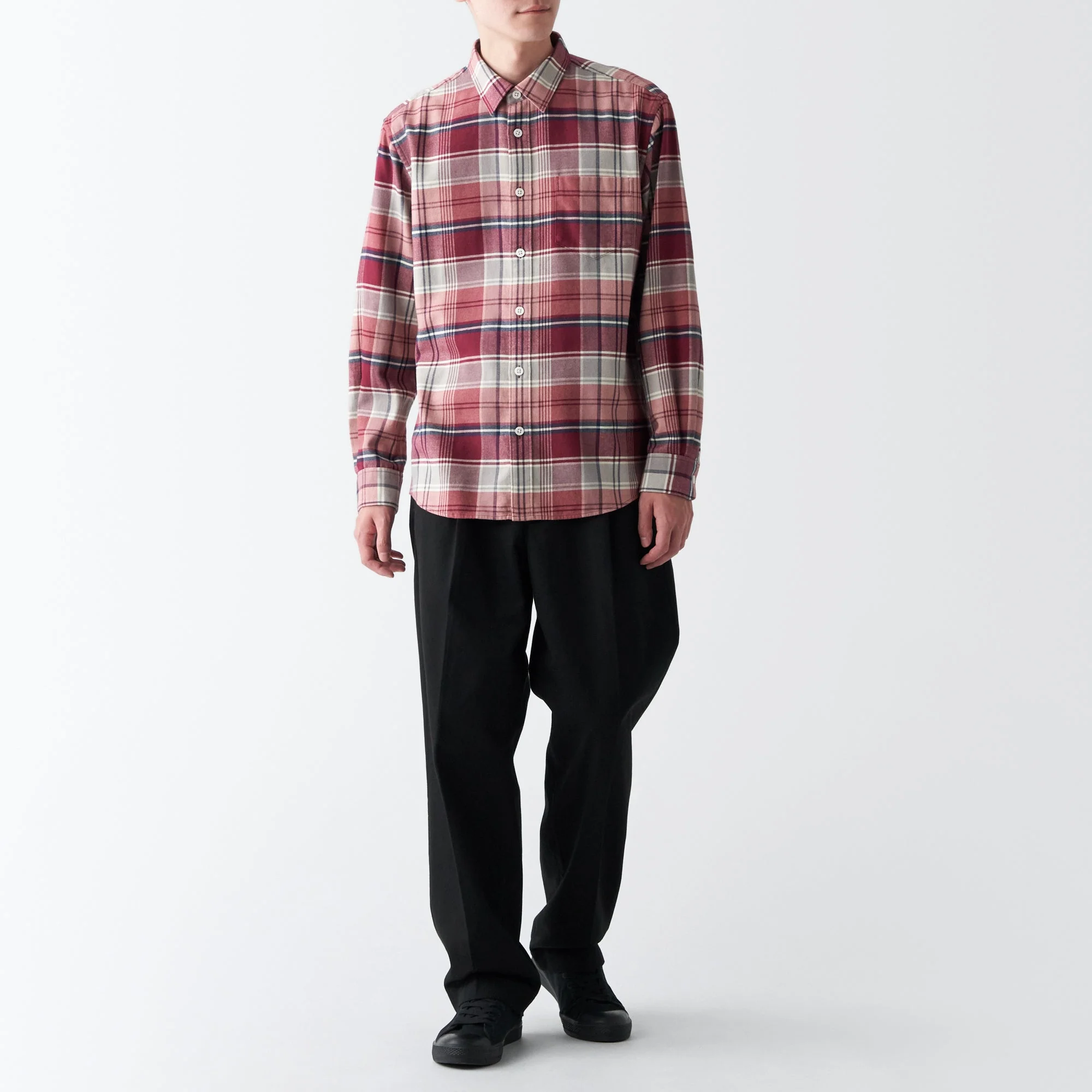 Men's Double-Brushed Flannel Patterned Shirt - Image 12