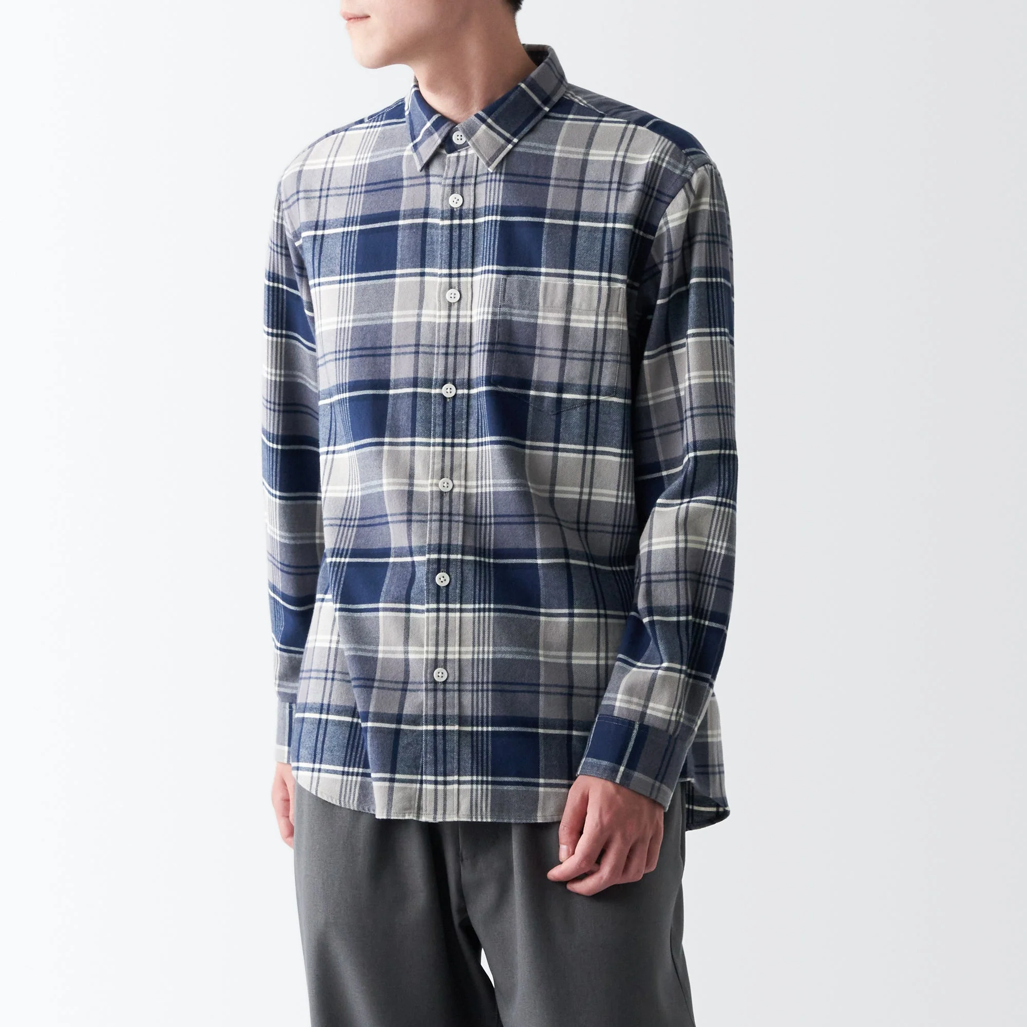 Men's Double-Brushed Flannel Patterned Shirt - Image 3