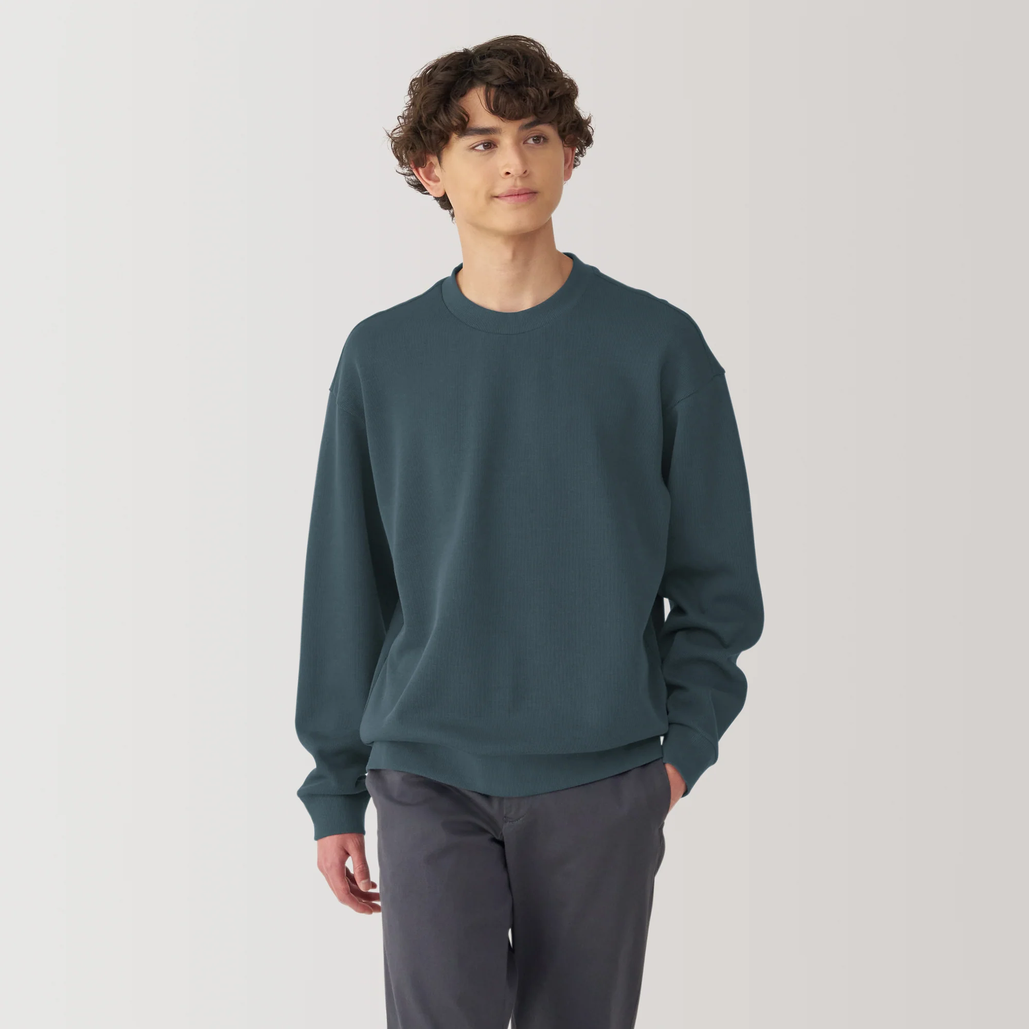 Men's Double Knit Crewneck Pullover - Image 35