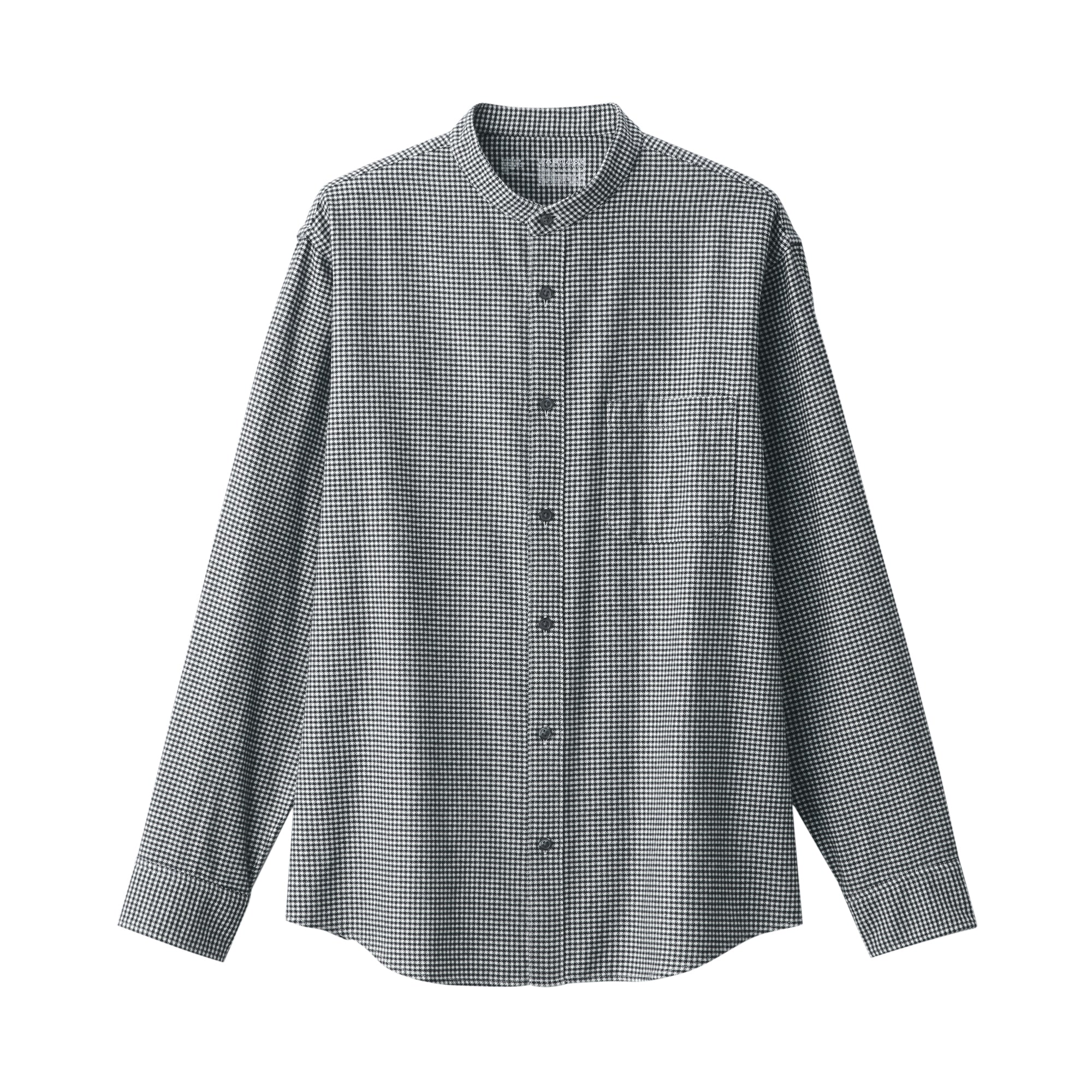 Men's Flannel Stand Collar Long Sleeve Shirt - Image 26