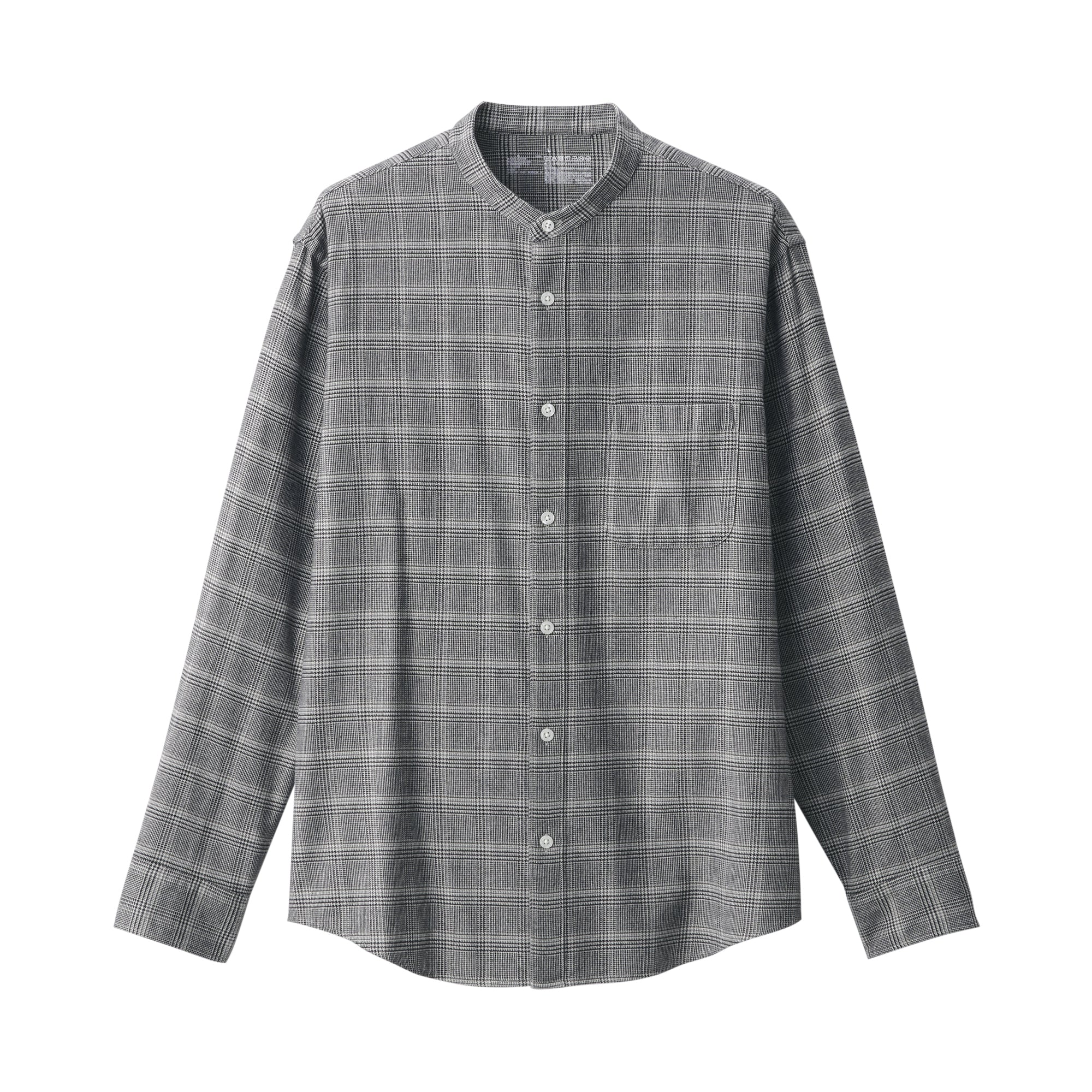 Men's Flannel Stand Collar Long Sleeve Shirt - Image 32