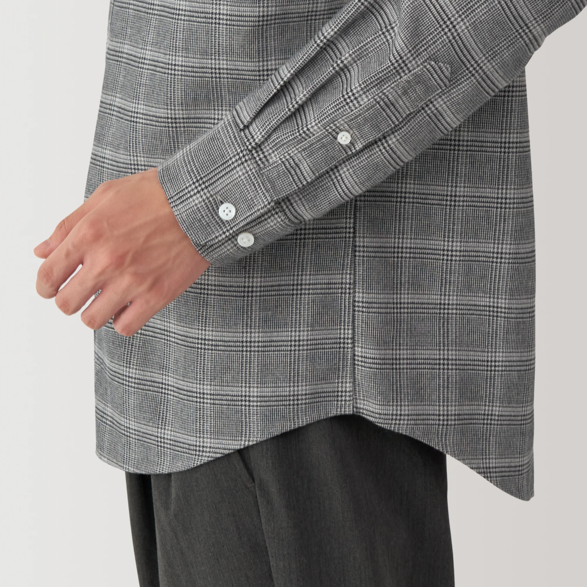 Men's Flannel Stand Collar Long Sleeve Shirt - Image 38