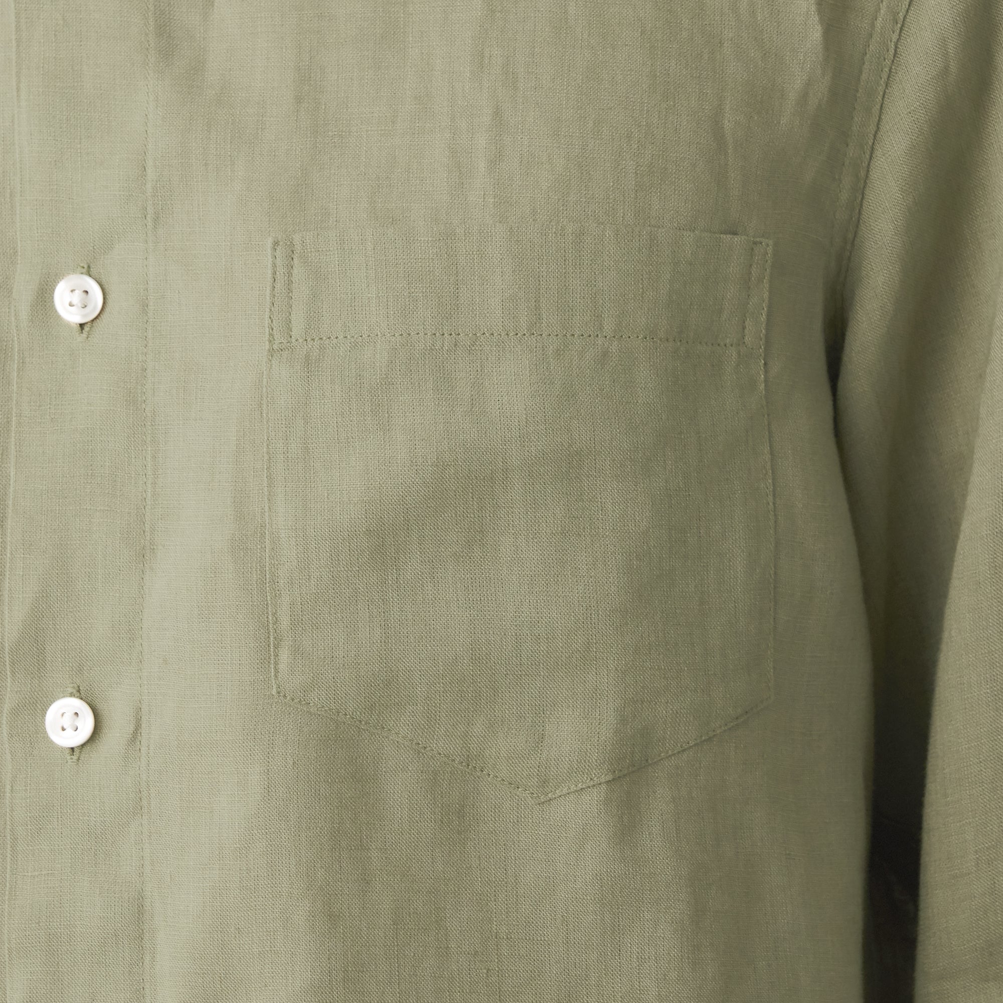 Men's French Linen Washed Stand Collar Shirt - Image 63