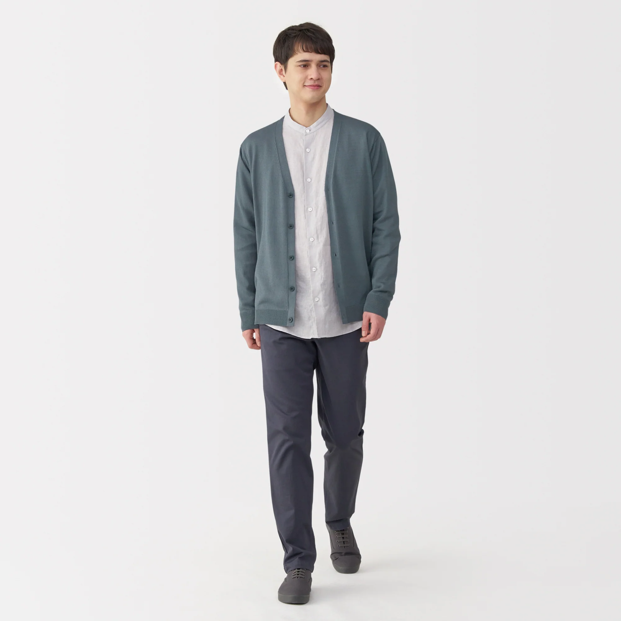 Men's Hemp Blend V-Neck Cardigan - Image 11