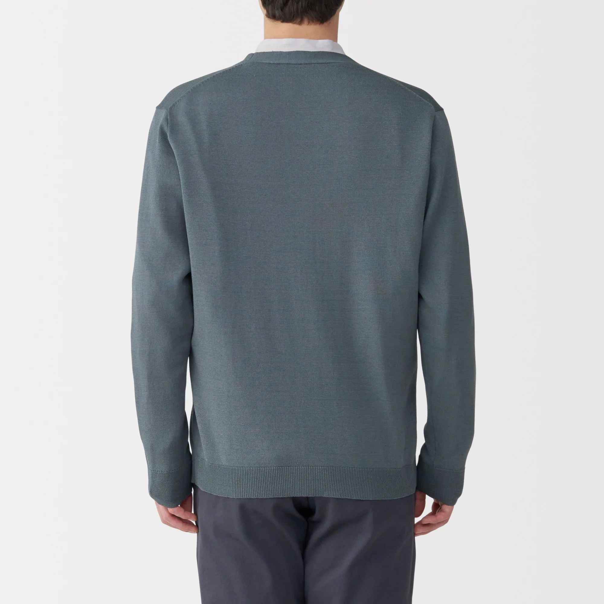 Men's Hemp Blend V-Neck Cardigan - Image 13