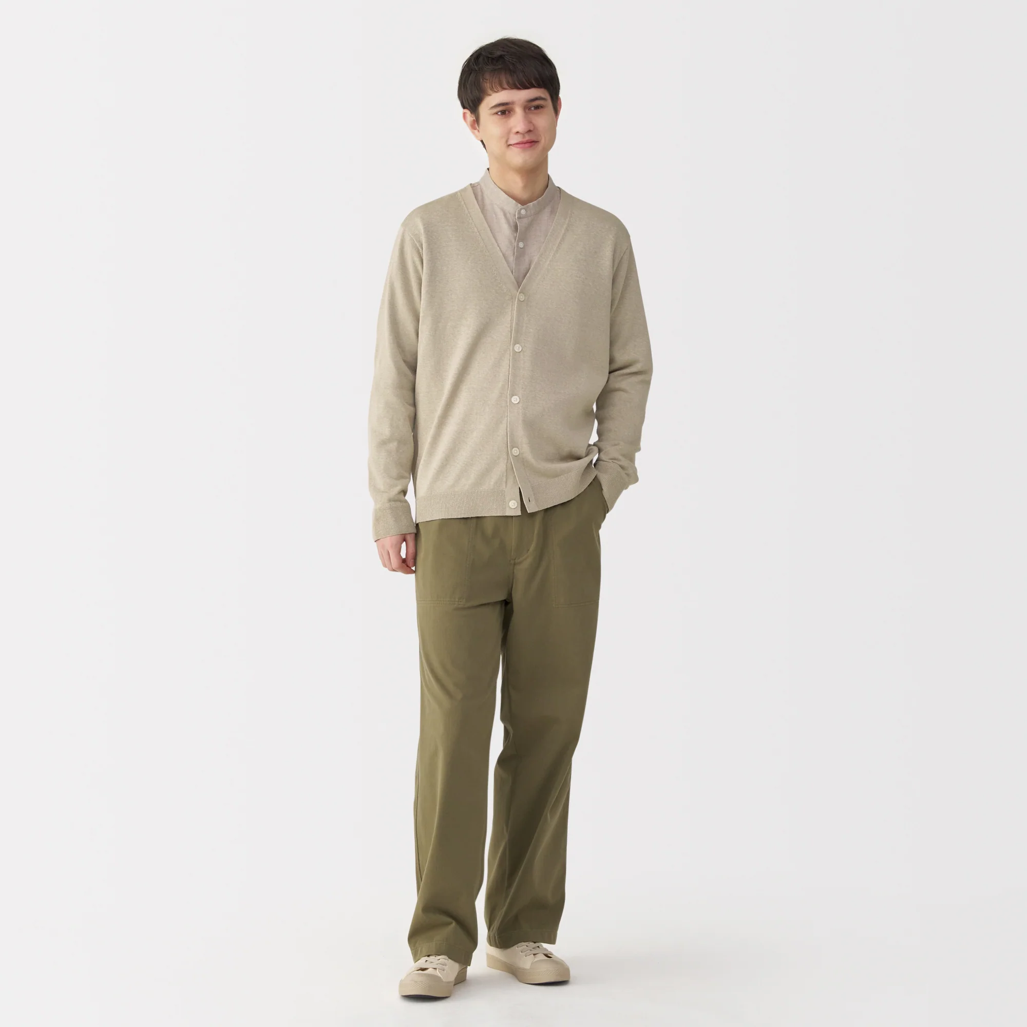 Men's Hemp Blend V-Neck Cardigan - Image 4