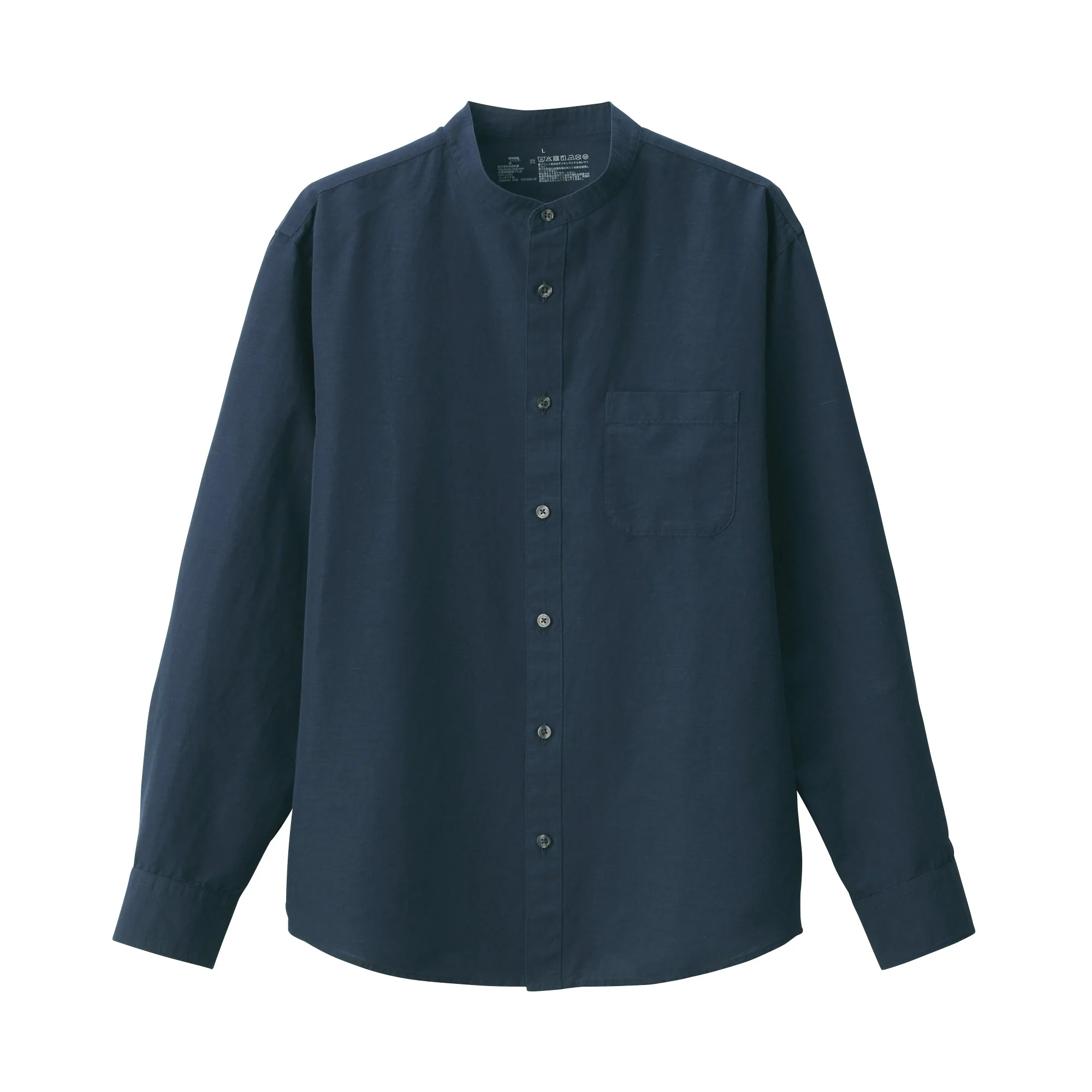 Men's Hemp Cotton Stand Collar Shirt - Image 10
