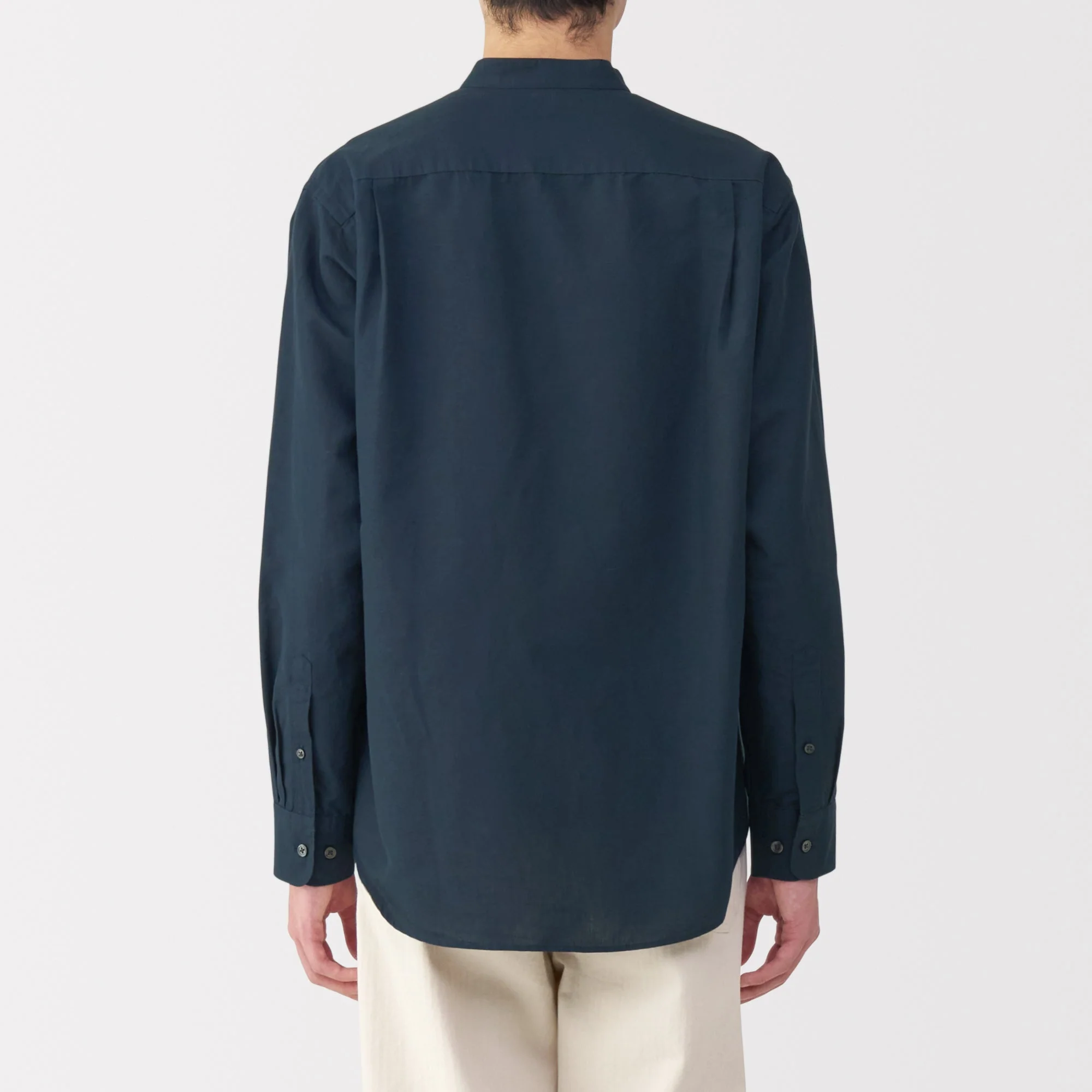 Men's Hemp Cotton Stand Collar Shirt - Image 14