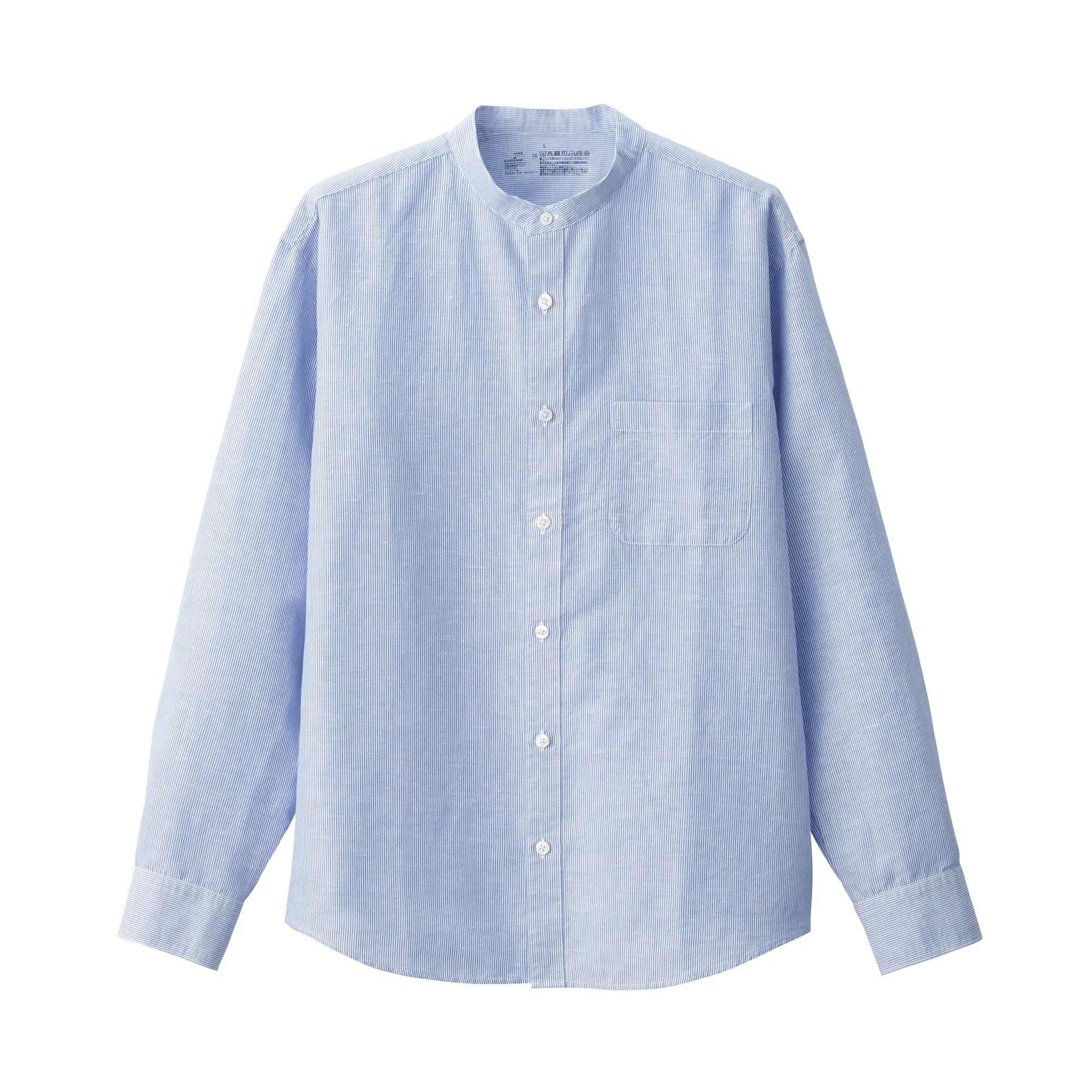 Men's Hemp Cotton Stand Collar Shirt - Image 2