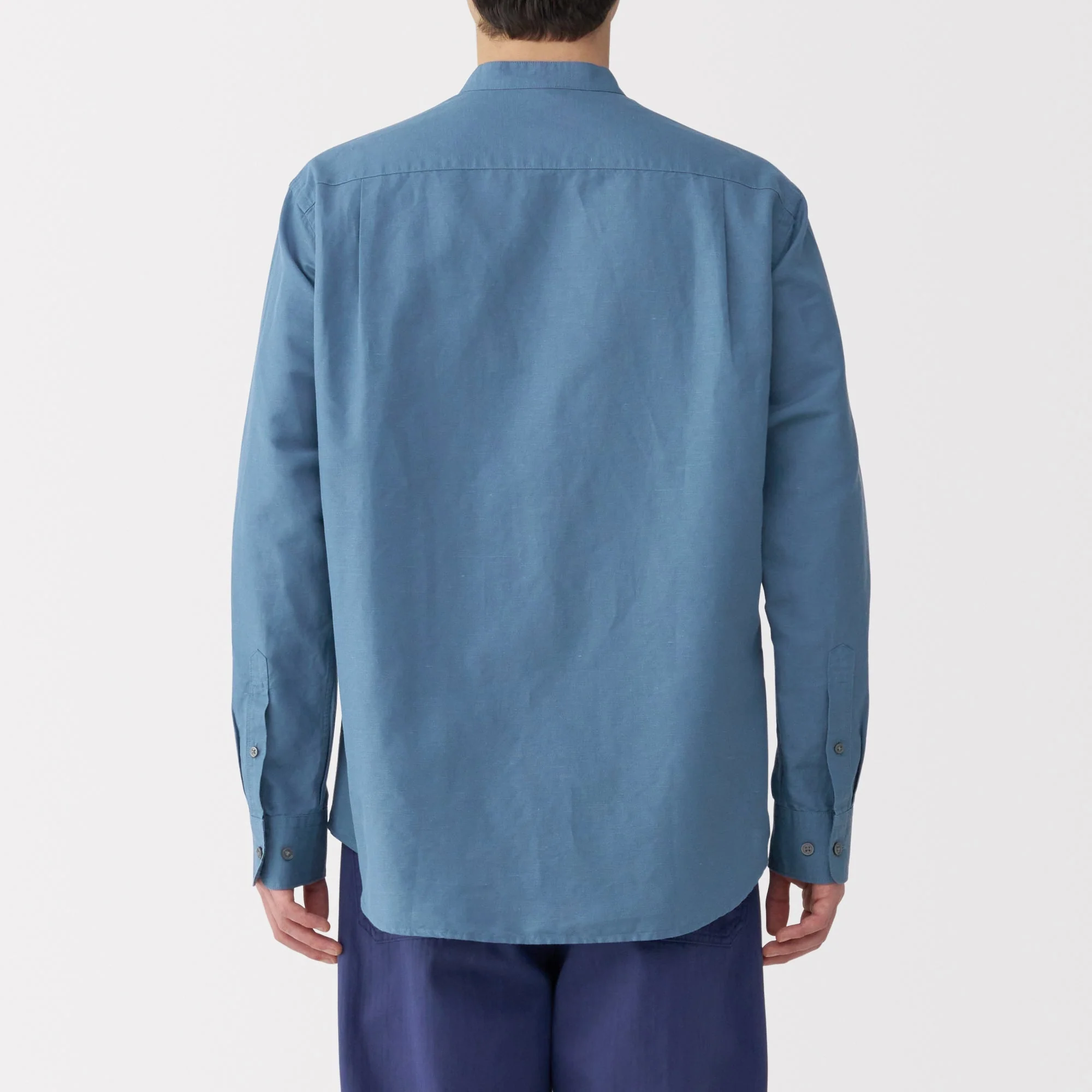 Men's Hemp Cotton Stand Collar Shirt - Image 22