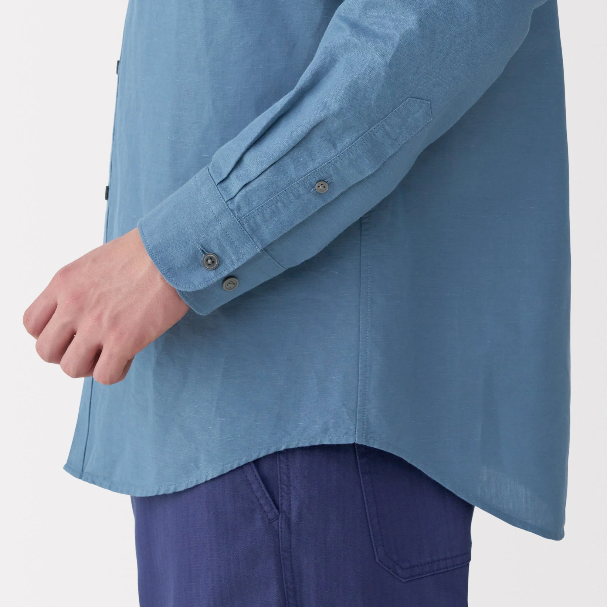 Men's Hemp Cotton Stand Collar Shirt - Image 24