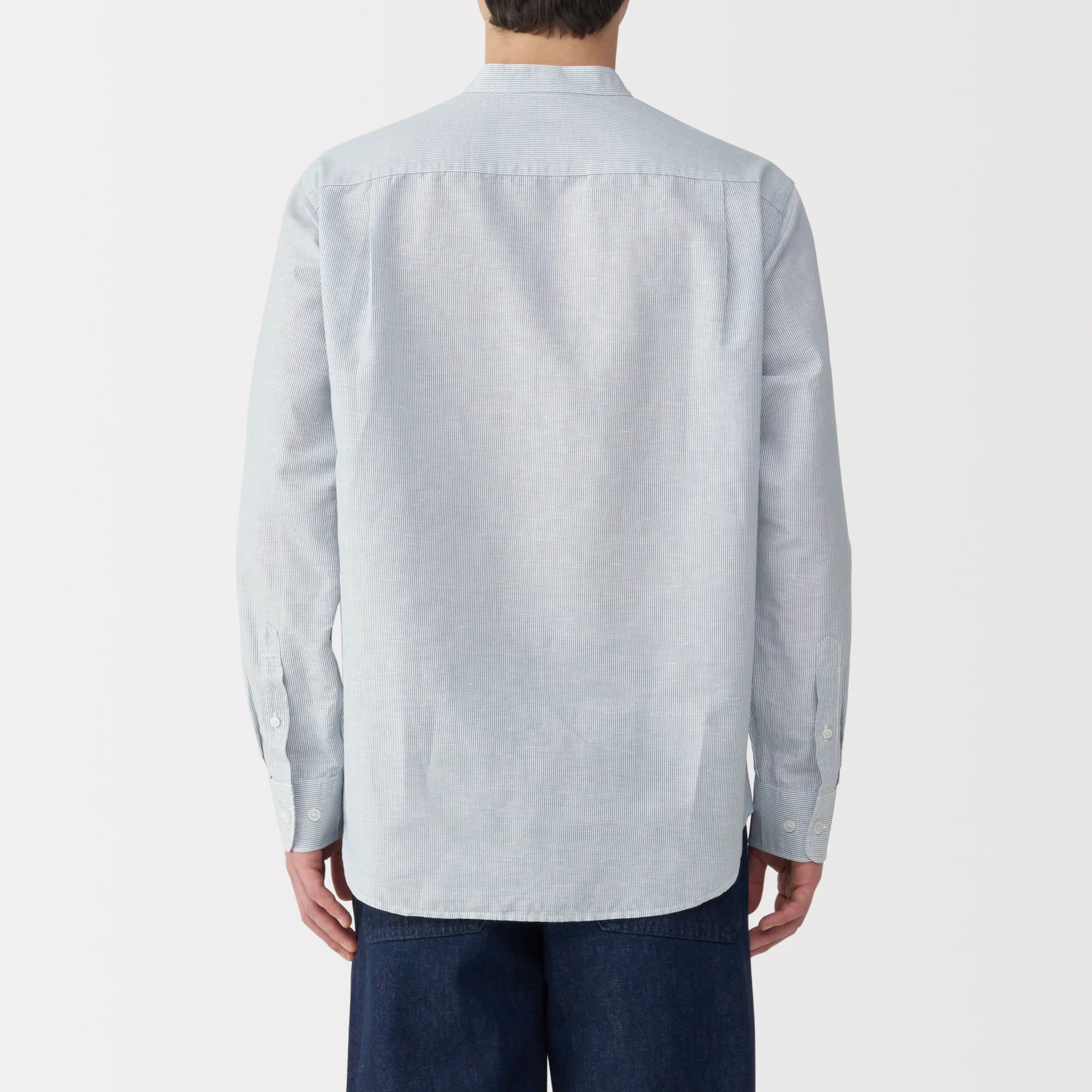 Men's Hemp Cotton Stand Collar Shirt - Image 30