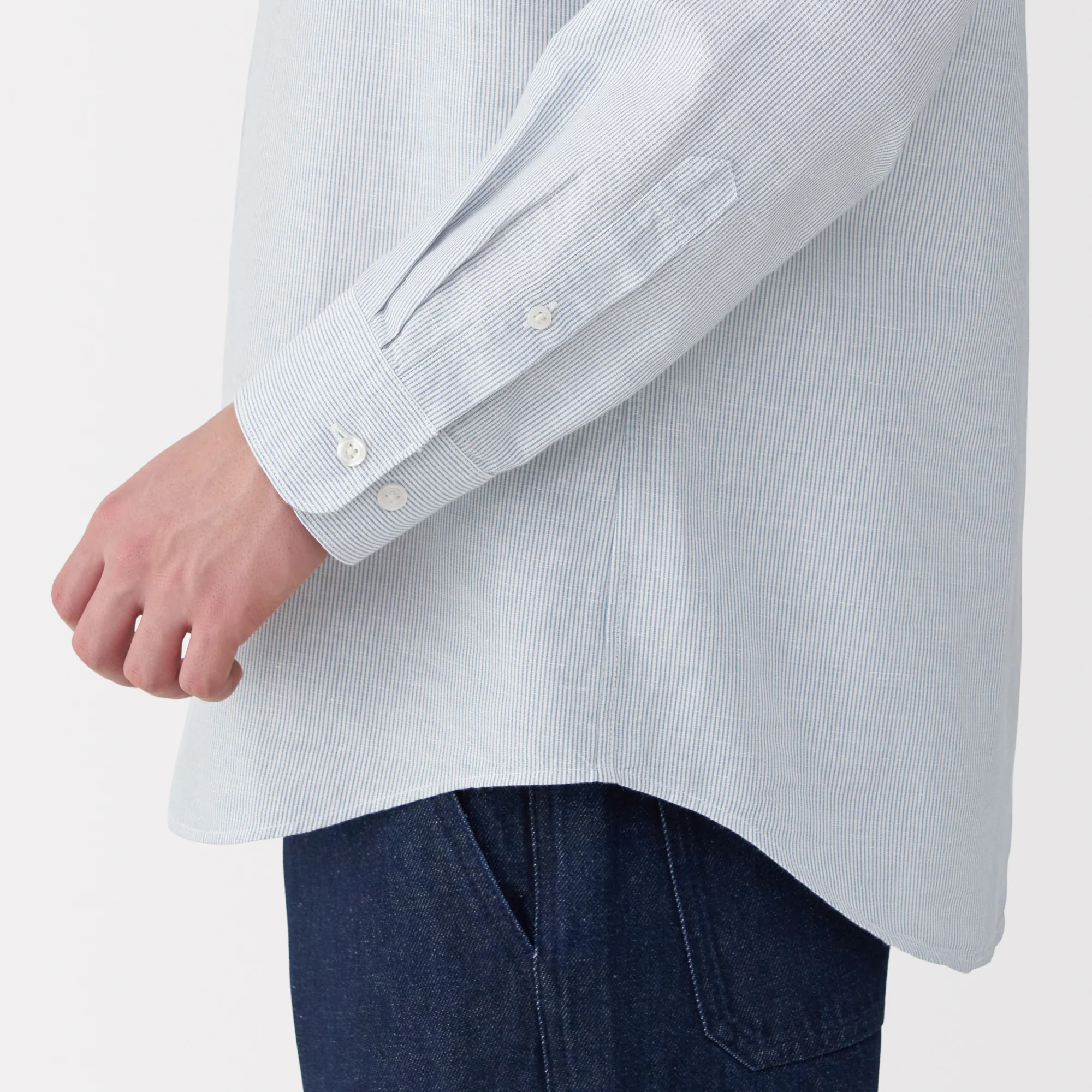 Men's Hemp Cotton Stand Collar Shirt - Image 32