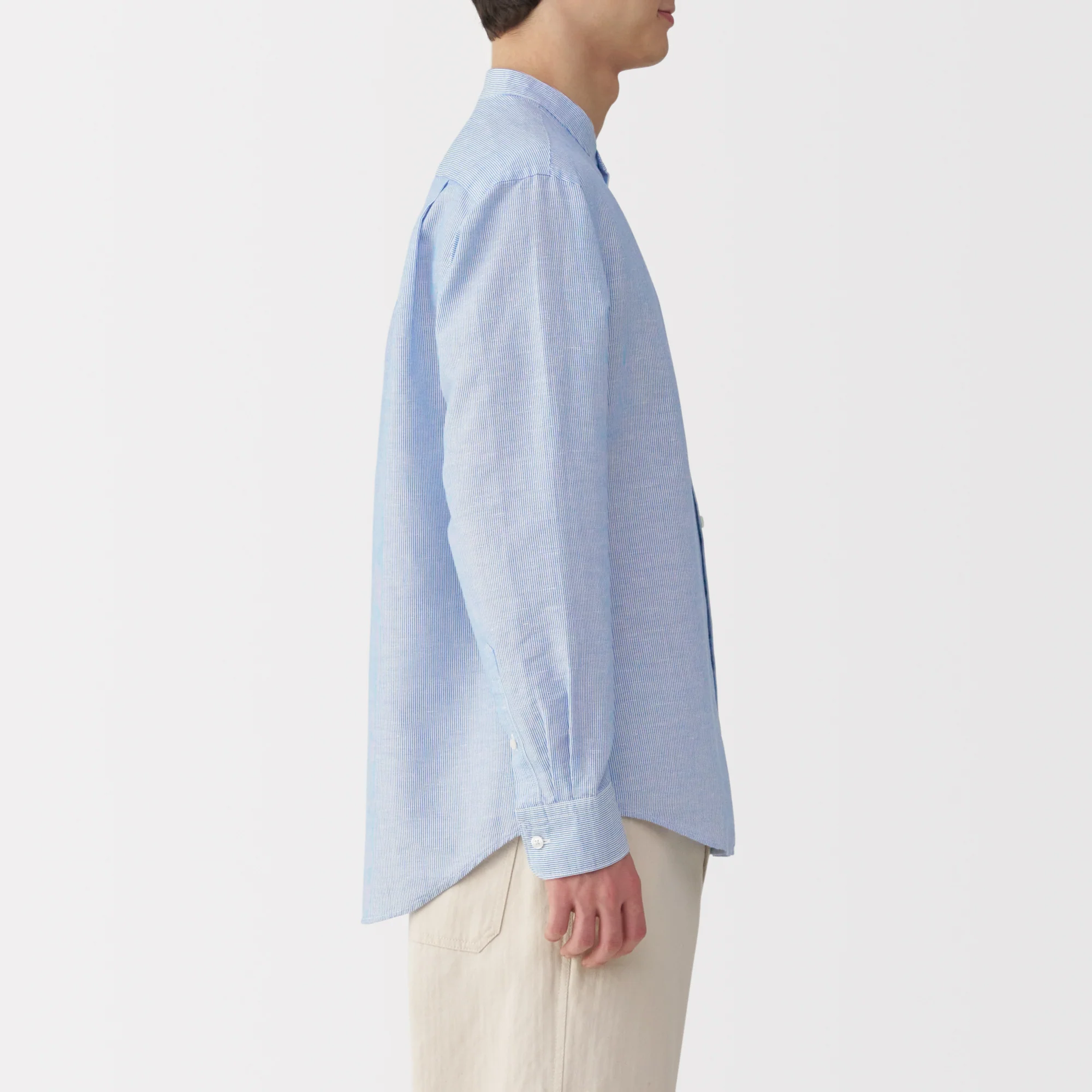 Men's Hemp Cotton Stand Collar Shirt - Image 5