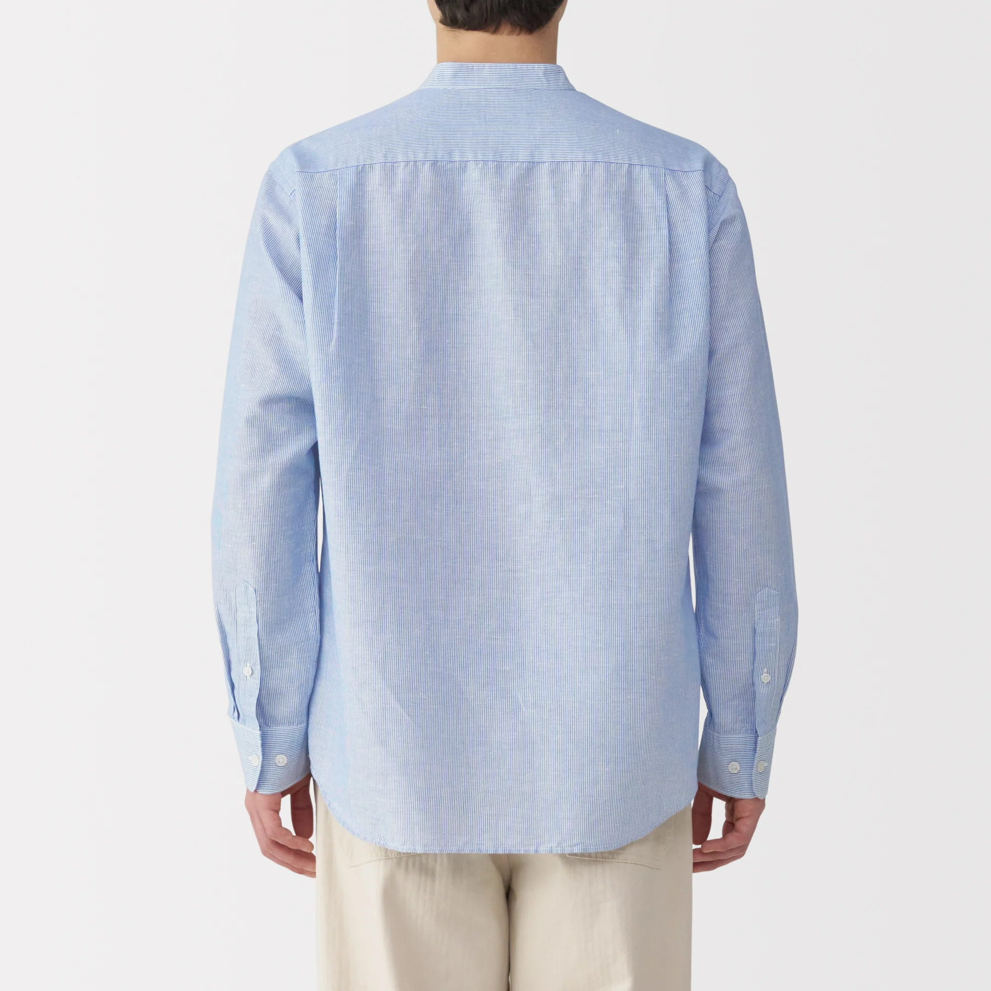 Men's Hemp Cotton Stand Collar Shirt - Image 6