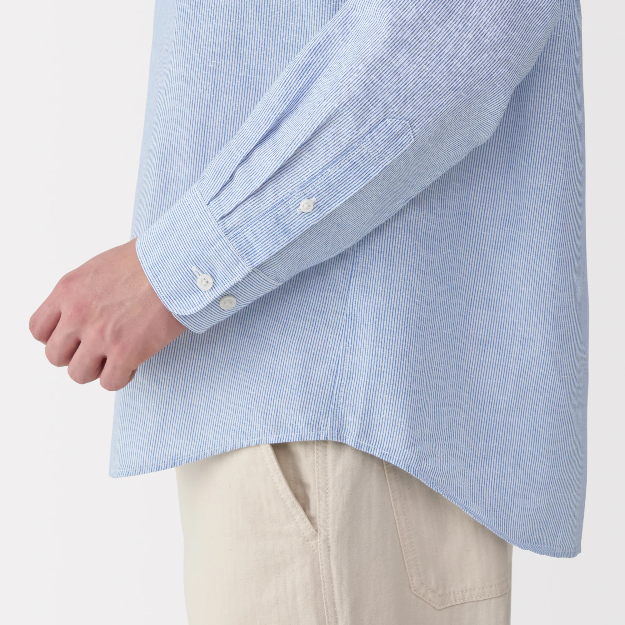 Men's Hemp Cotton Stand Collar Shirt - Image 8