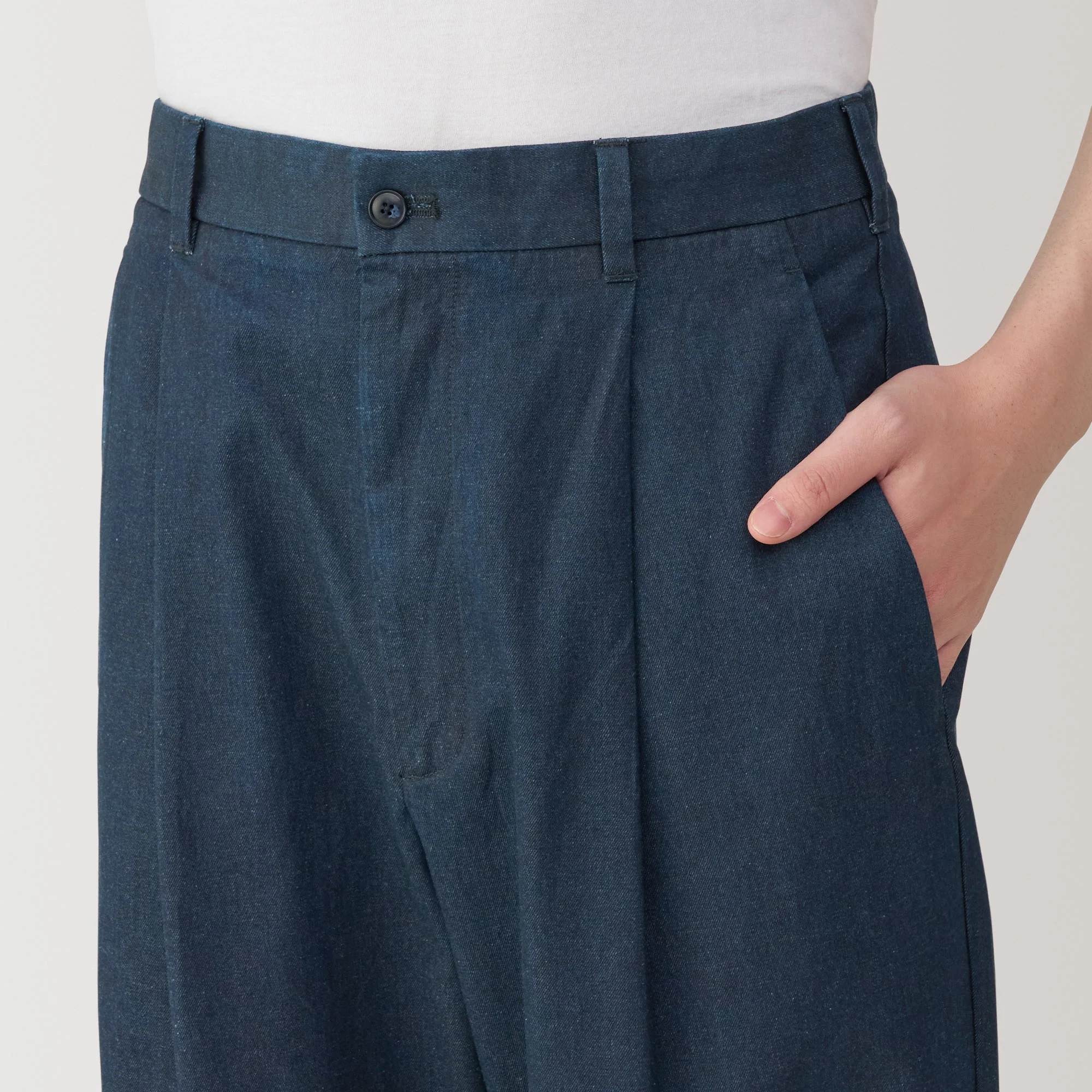 Men's Indigo Darted Wide Pants - Image 7