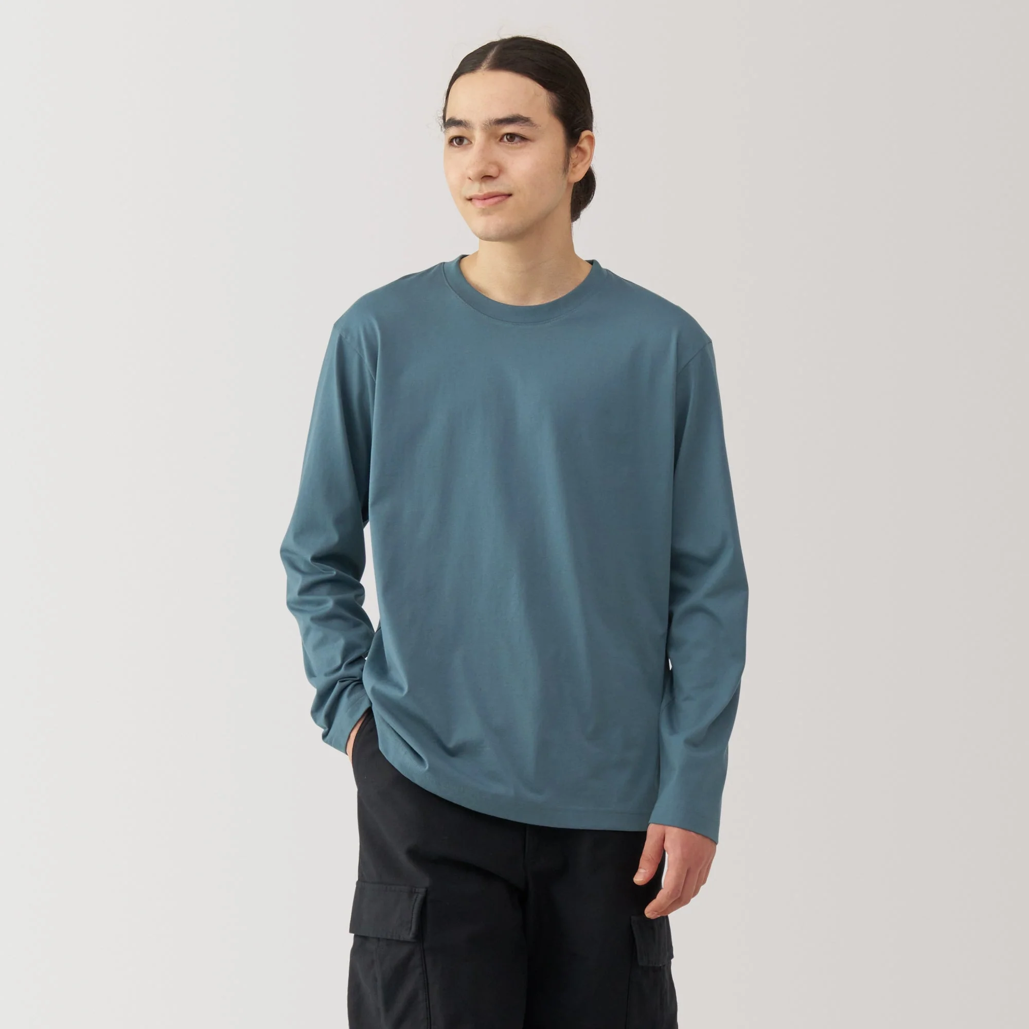 Men's Jersey Crew Neck Long Sleeve T-Shirt