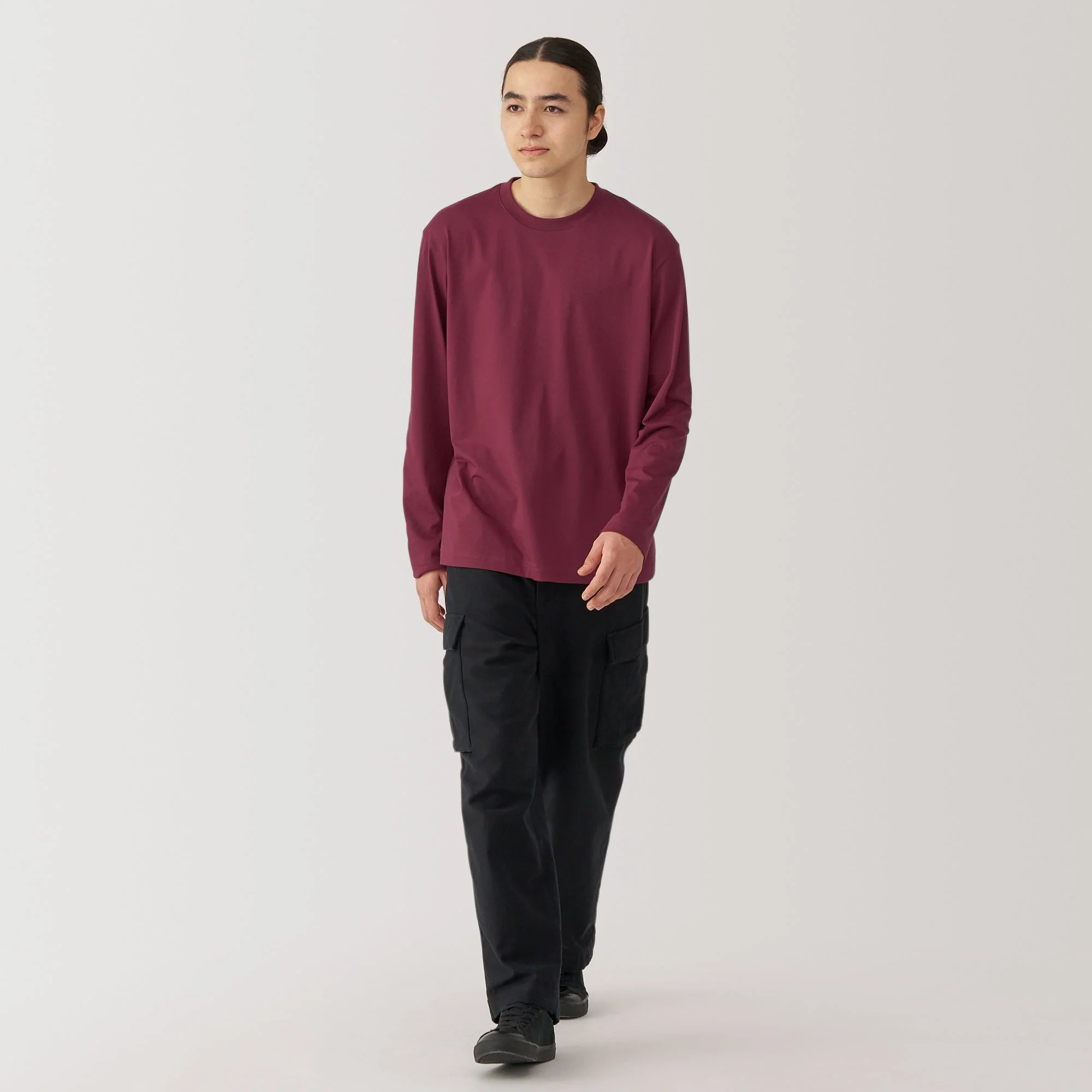 Men's Jersey Crew Neck Long Sleeve T-Shirt - Image 18
