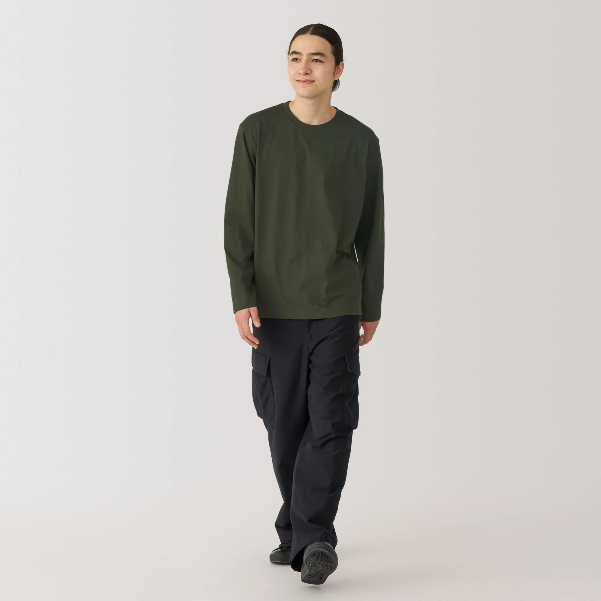 Men's Jersey Crew Neck Long Sleeve T-Shirt - Image 25