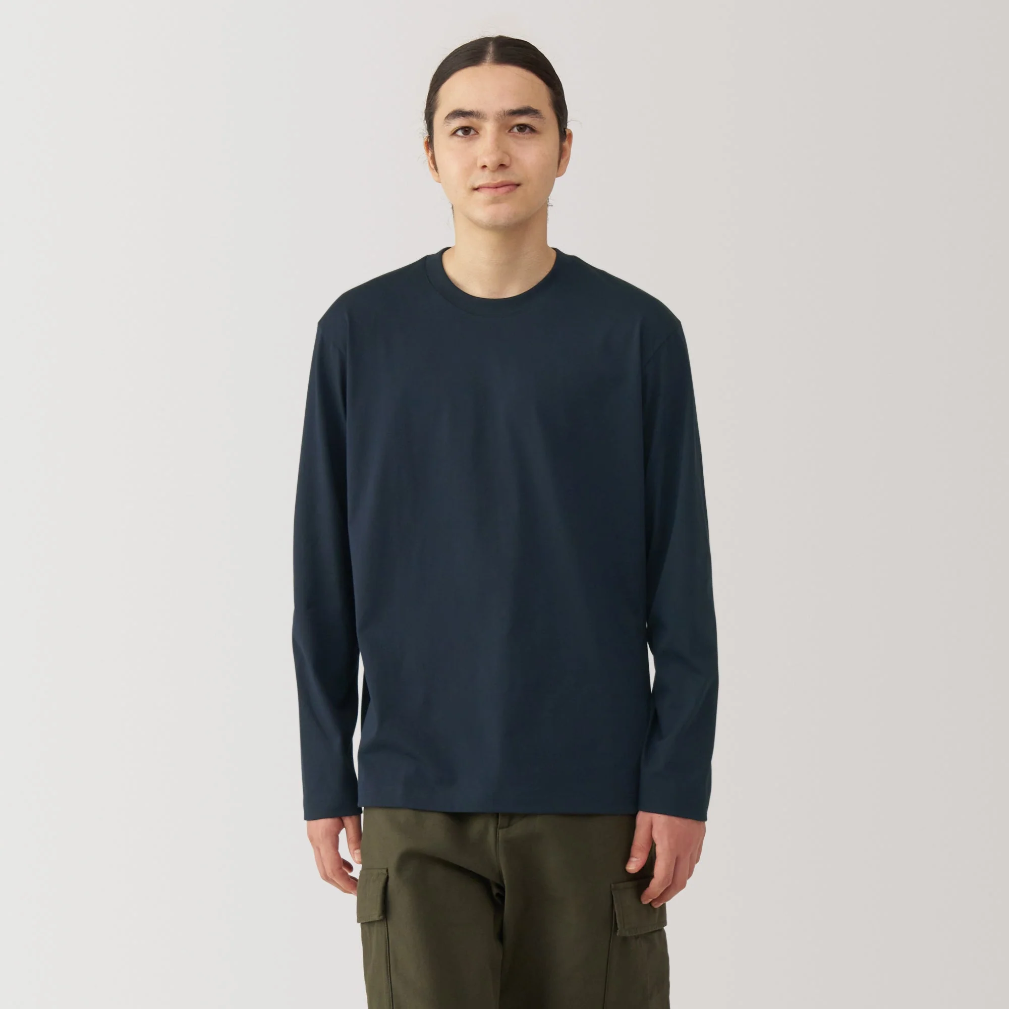 Men's Jersey Crew Neck Long Sleeve T-Shirt - Image 31