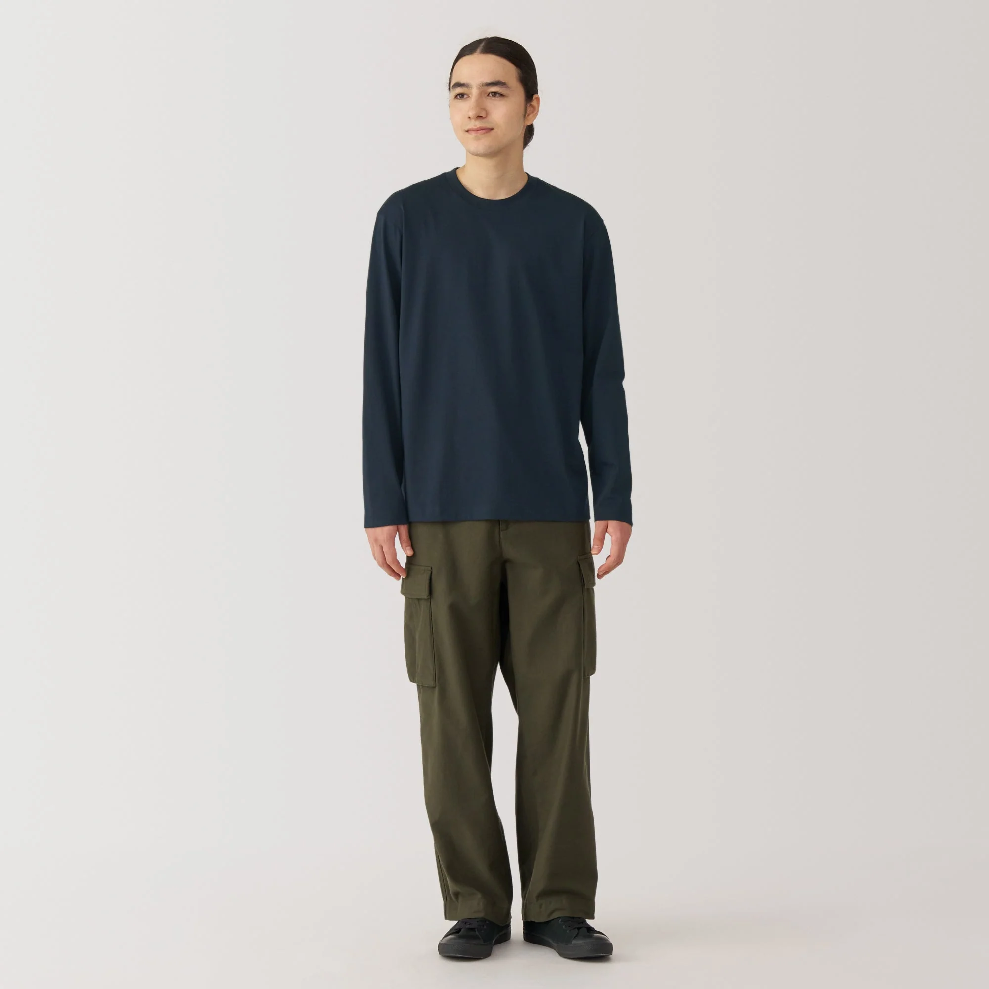 Men's Jersey Crew Neck Long Sleeve T-Shirt - Image 32