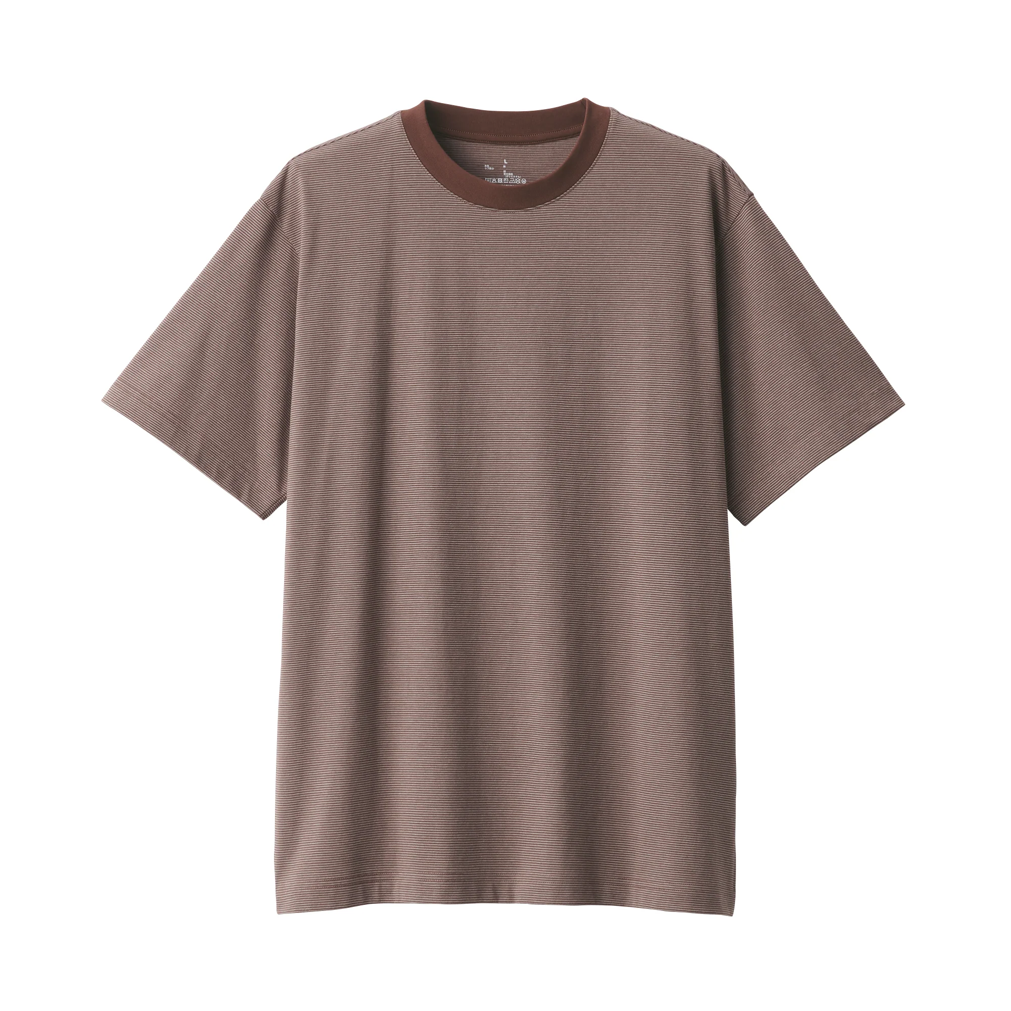 Men's Jersey Crew Neck Short Sleeve Striped T-Shirt - Image 23