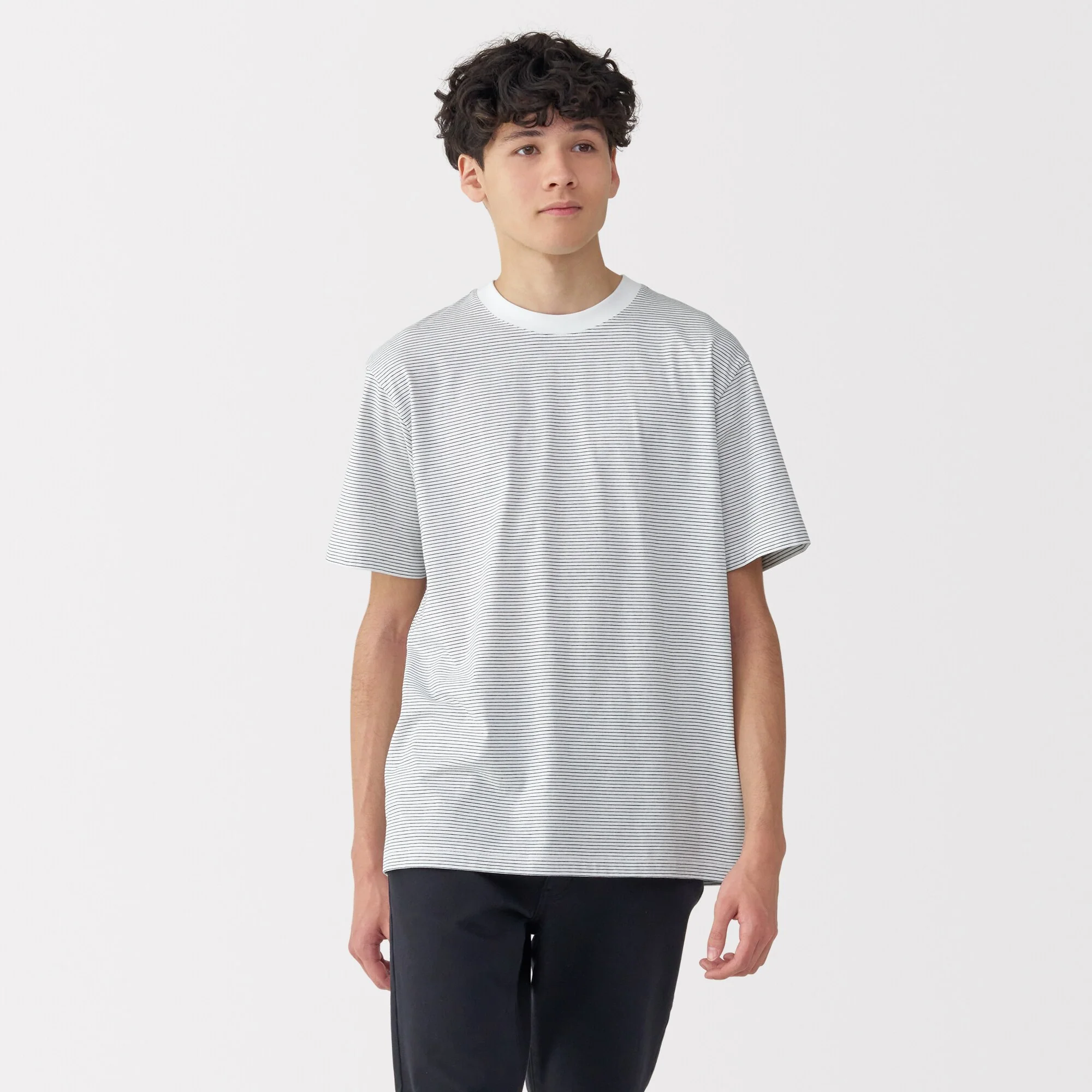 Men's Jersey Crewneck Striped T-Shirt