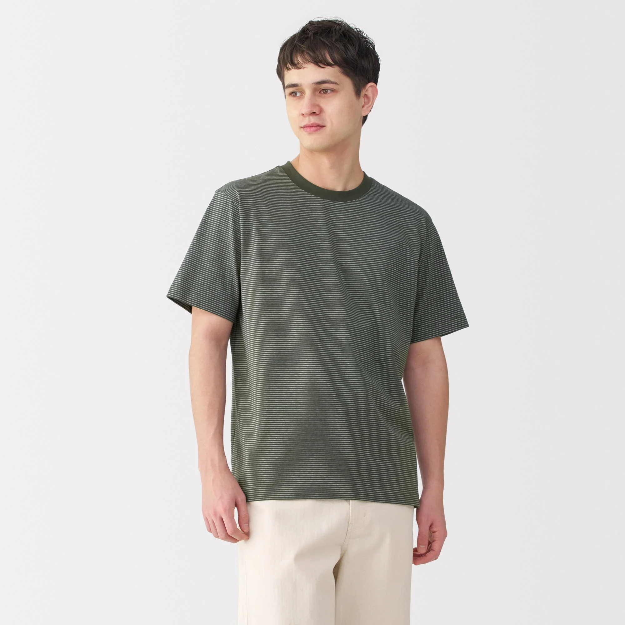 Men's Jersey Crewneck Striped T-Shirt - Image 10