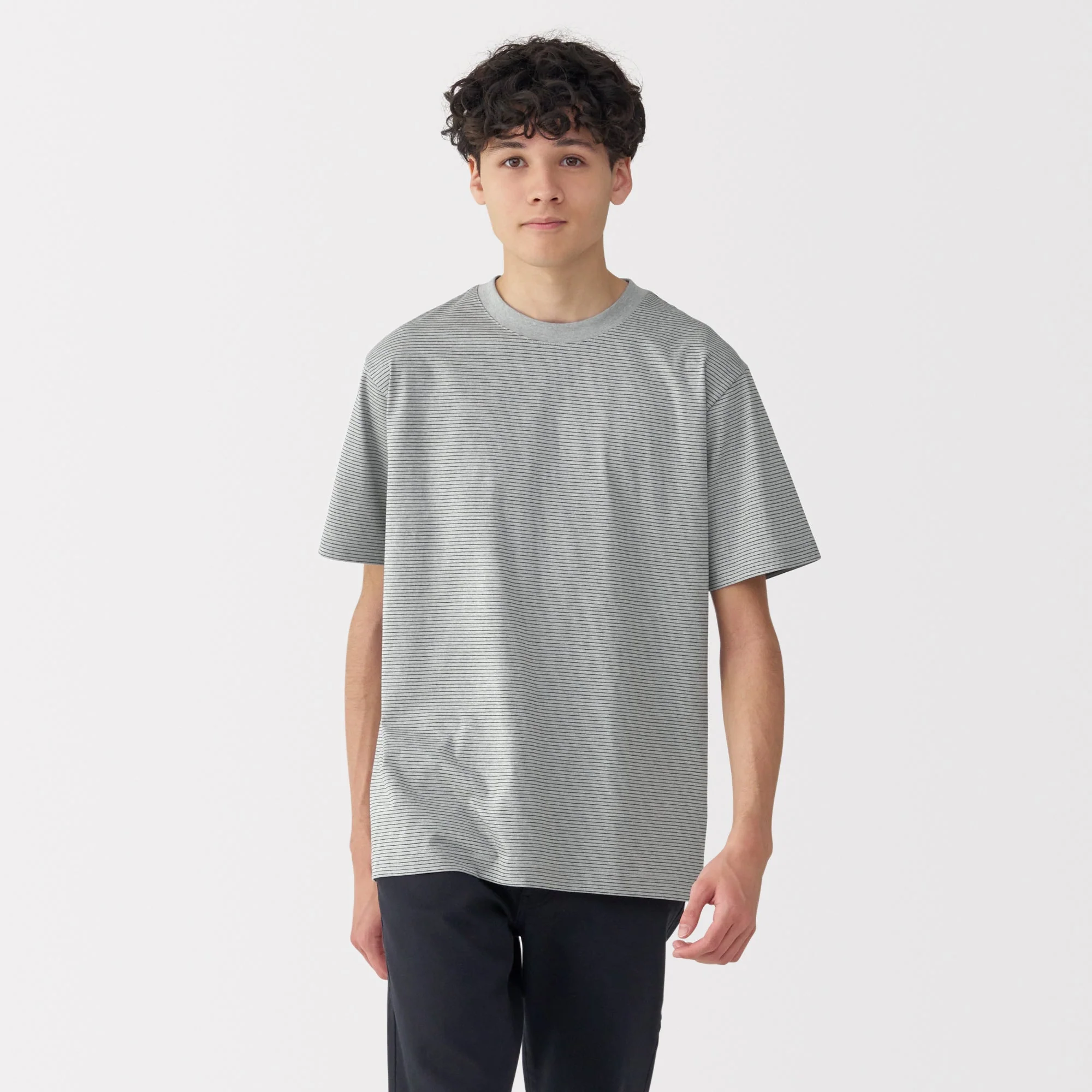 Men's Jersey Crewneck Striped T-Shirt - Image 17