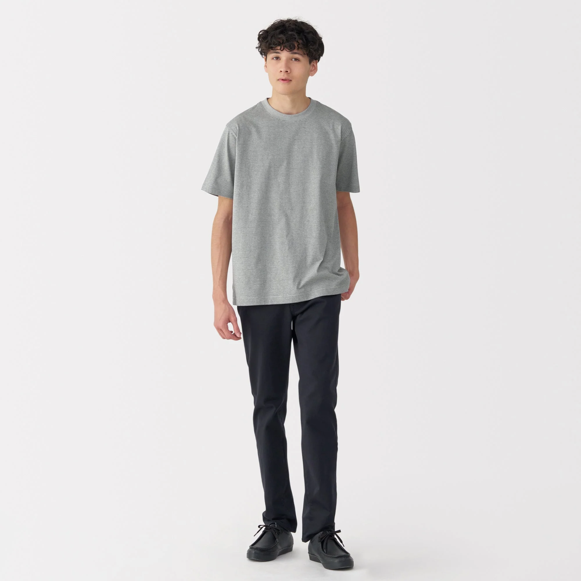 Men's Jersey Crewneck Striped T-Shirt - Image 18