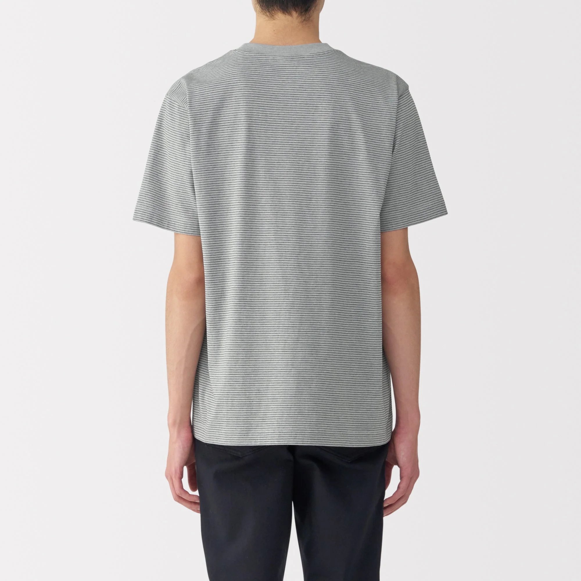 Men's Jersey Crewneck Striped T-Shirt - Image 20