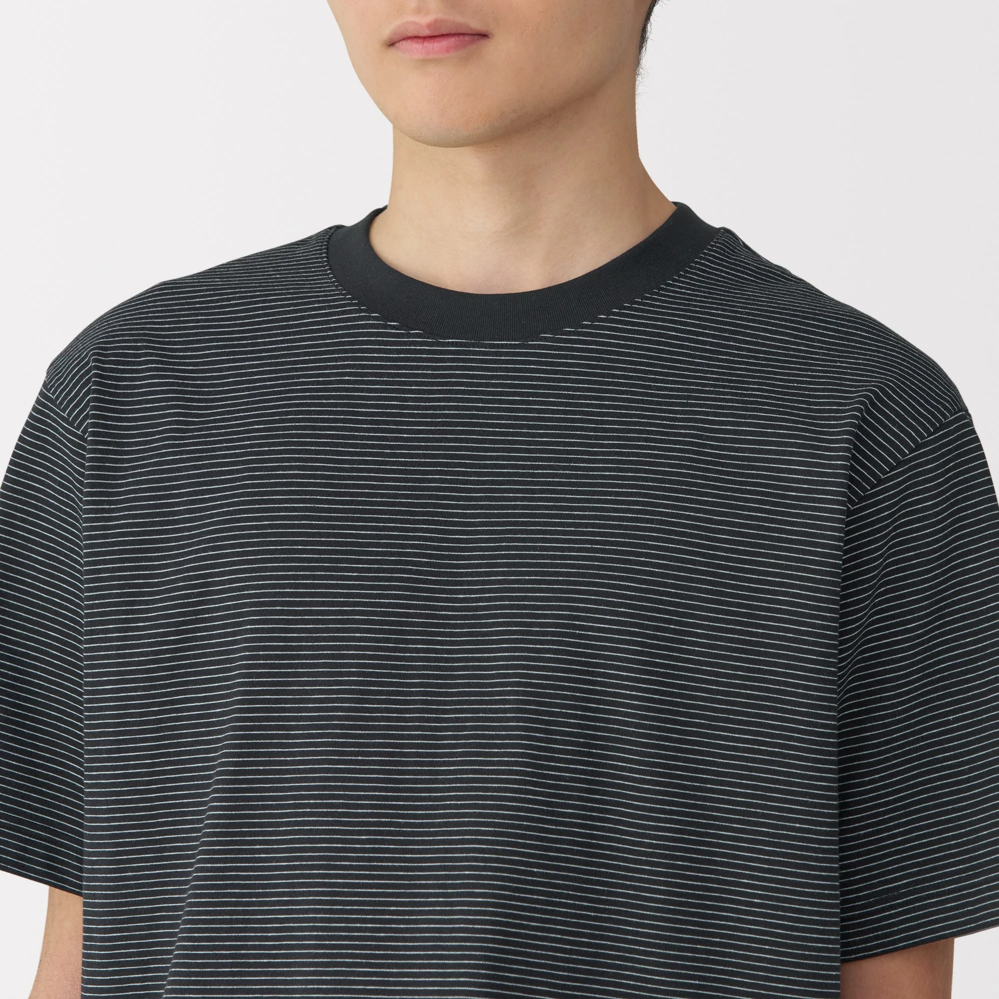 Men's Jersey Crewneck Striped T-Shirt - Image 28