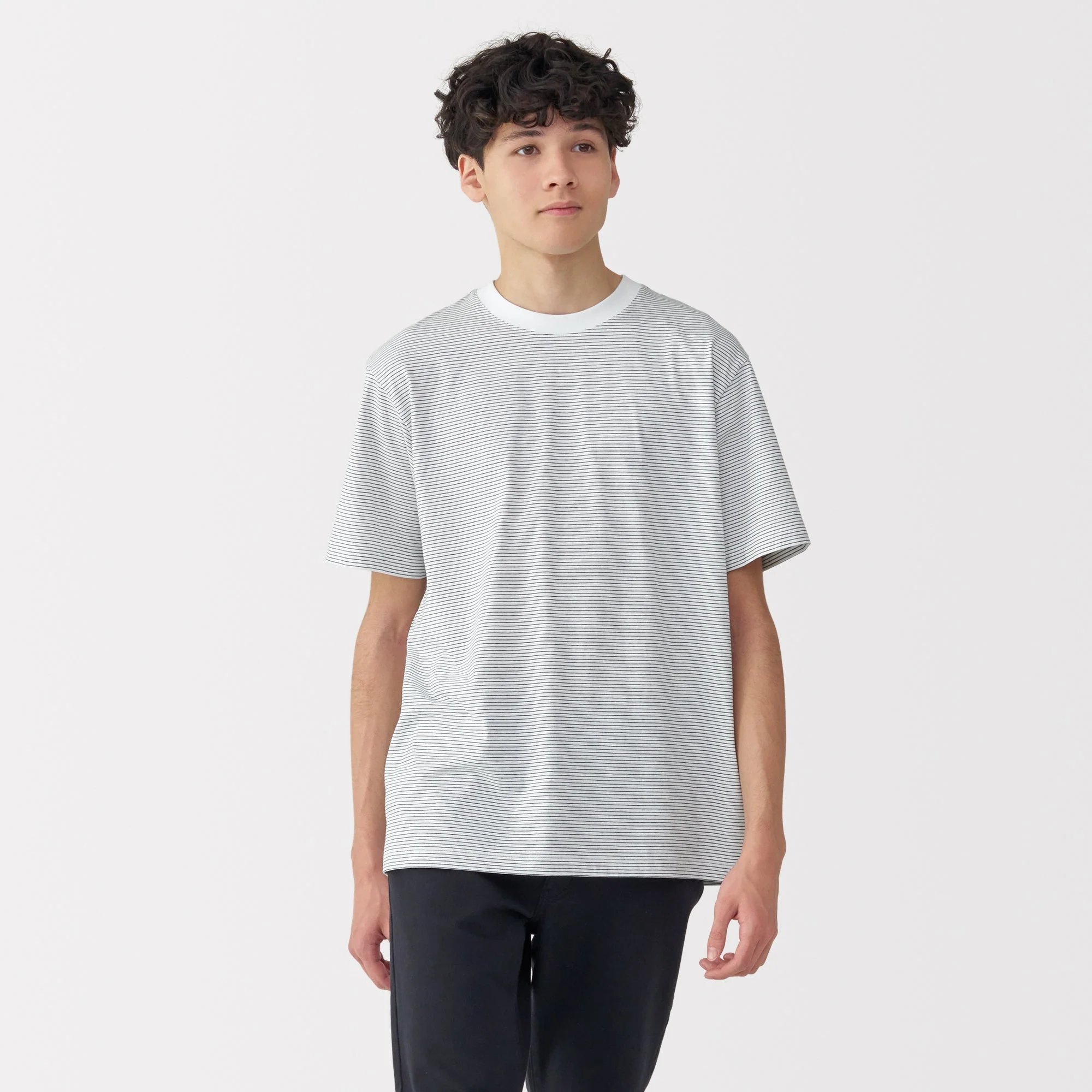 Men's Jersey Crewneck Striped T-Shirt - Image 3